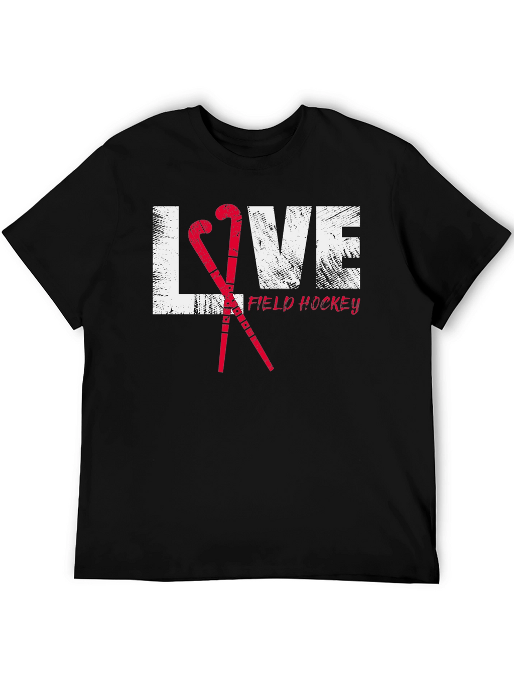 Love Field Hockey Black Graphic Tee