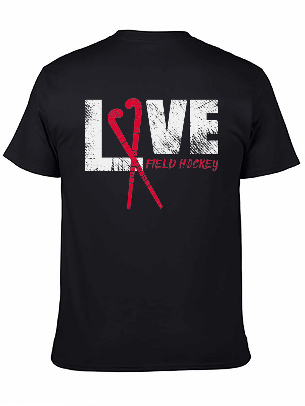 Love Field Hockey Black Graphic Tee