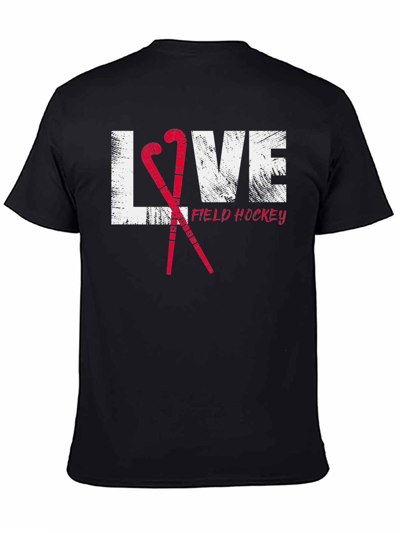 Love Field Hockey Black Graphic Tee