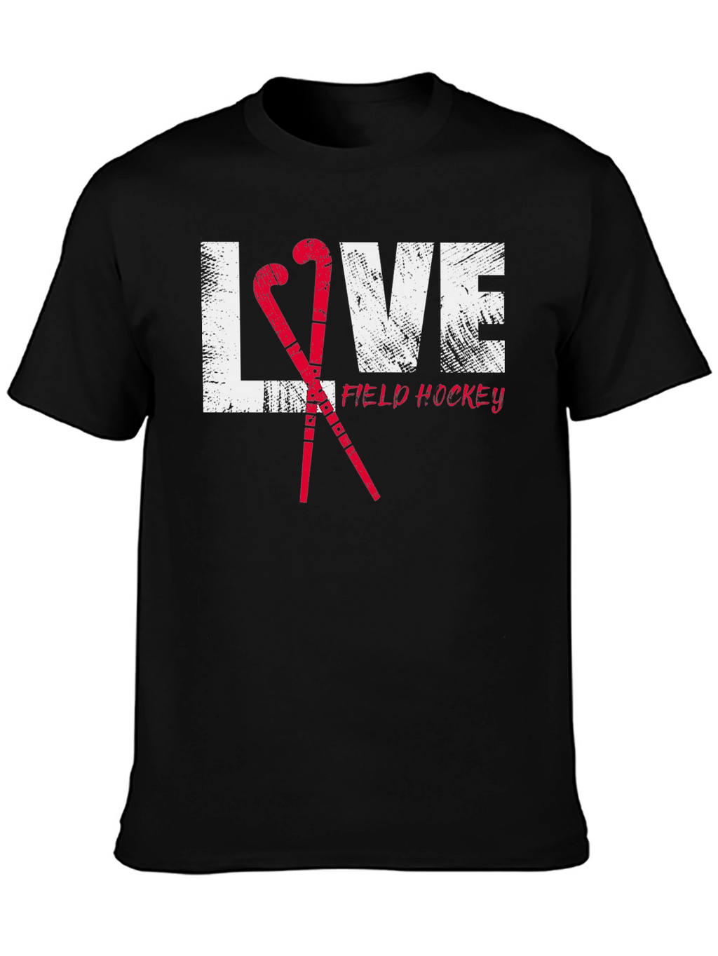 Love Field Hockey Black Graphic Tee