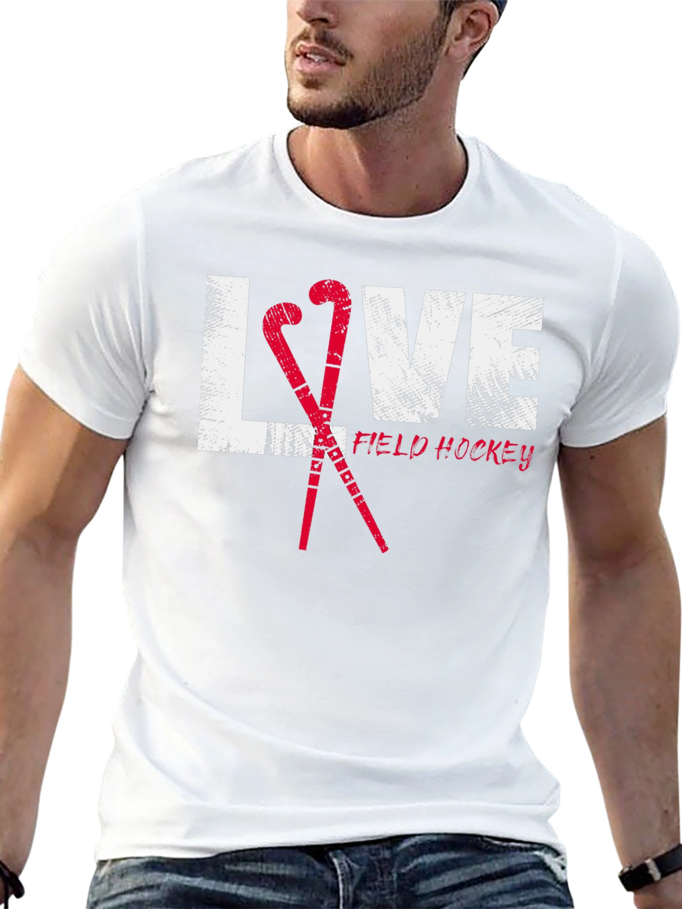 Love Field Hockey Black Graphic Tee