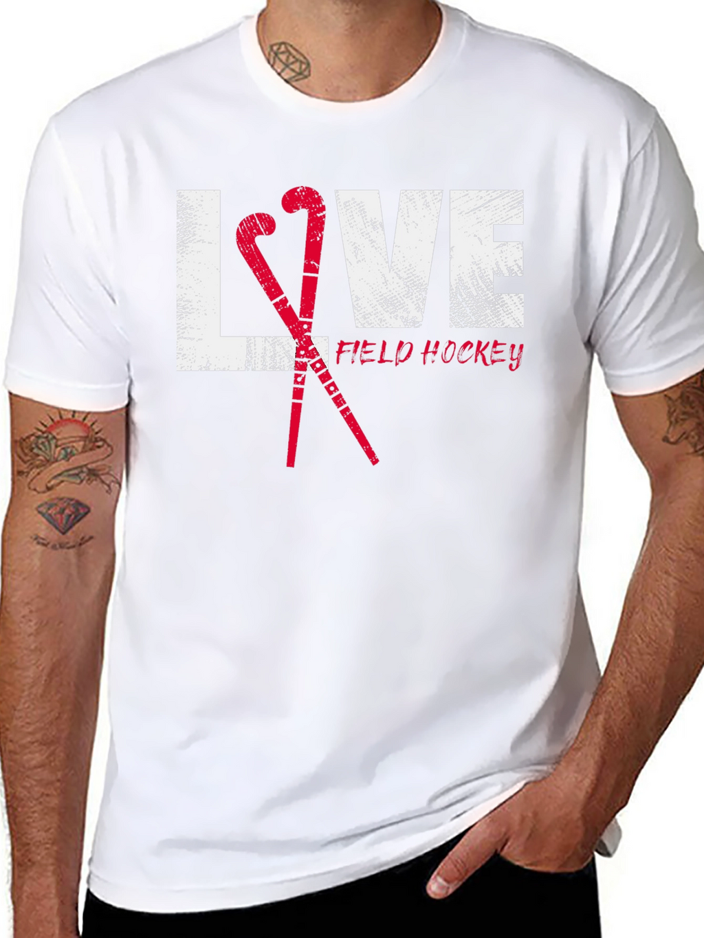 Love Field Hockey Black Graphic Tee