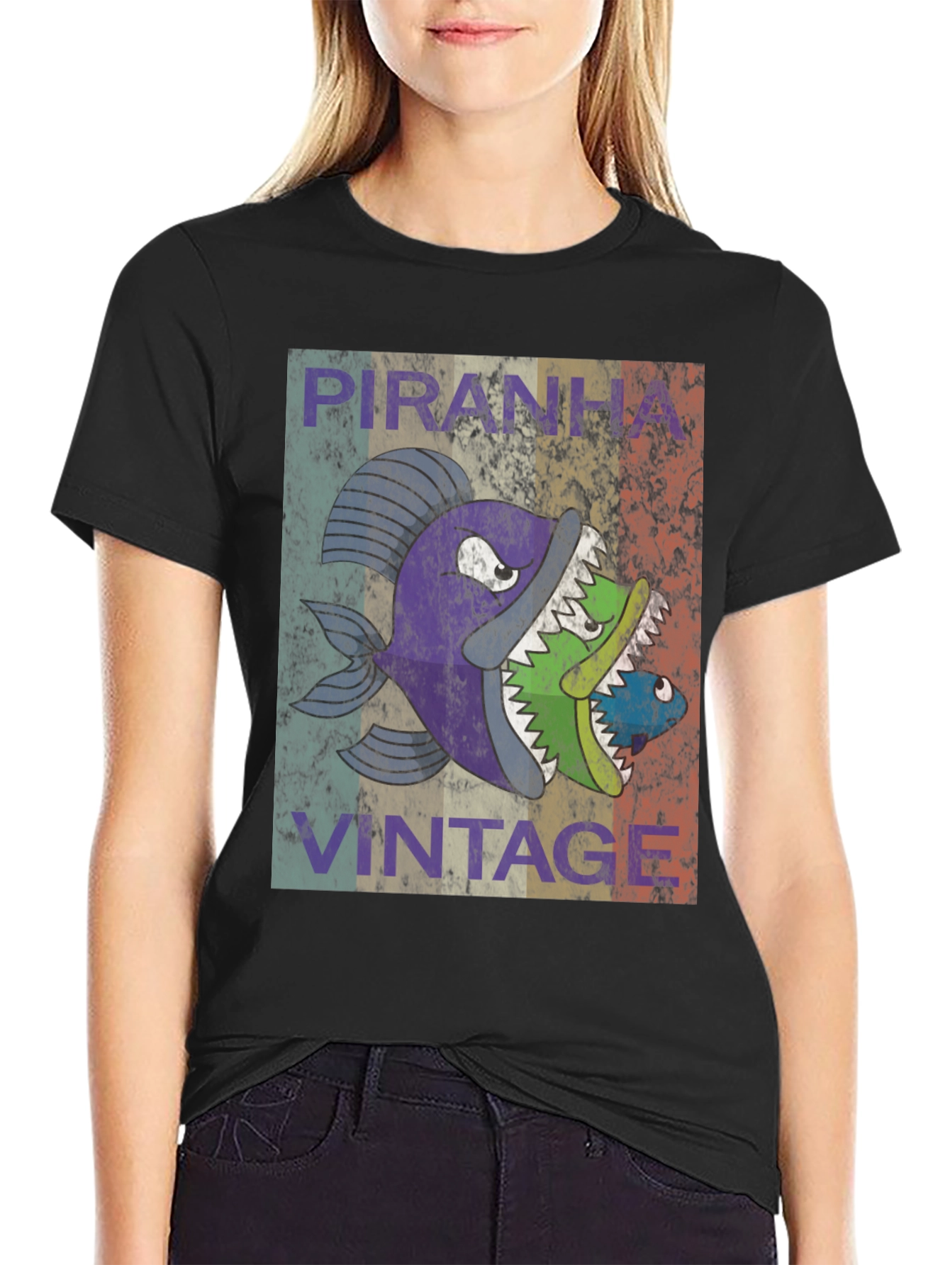 Piranha Vintage Graphic T-Shirt