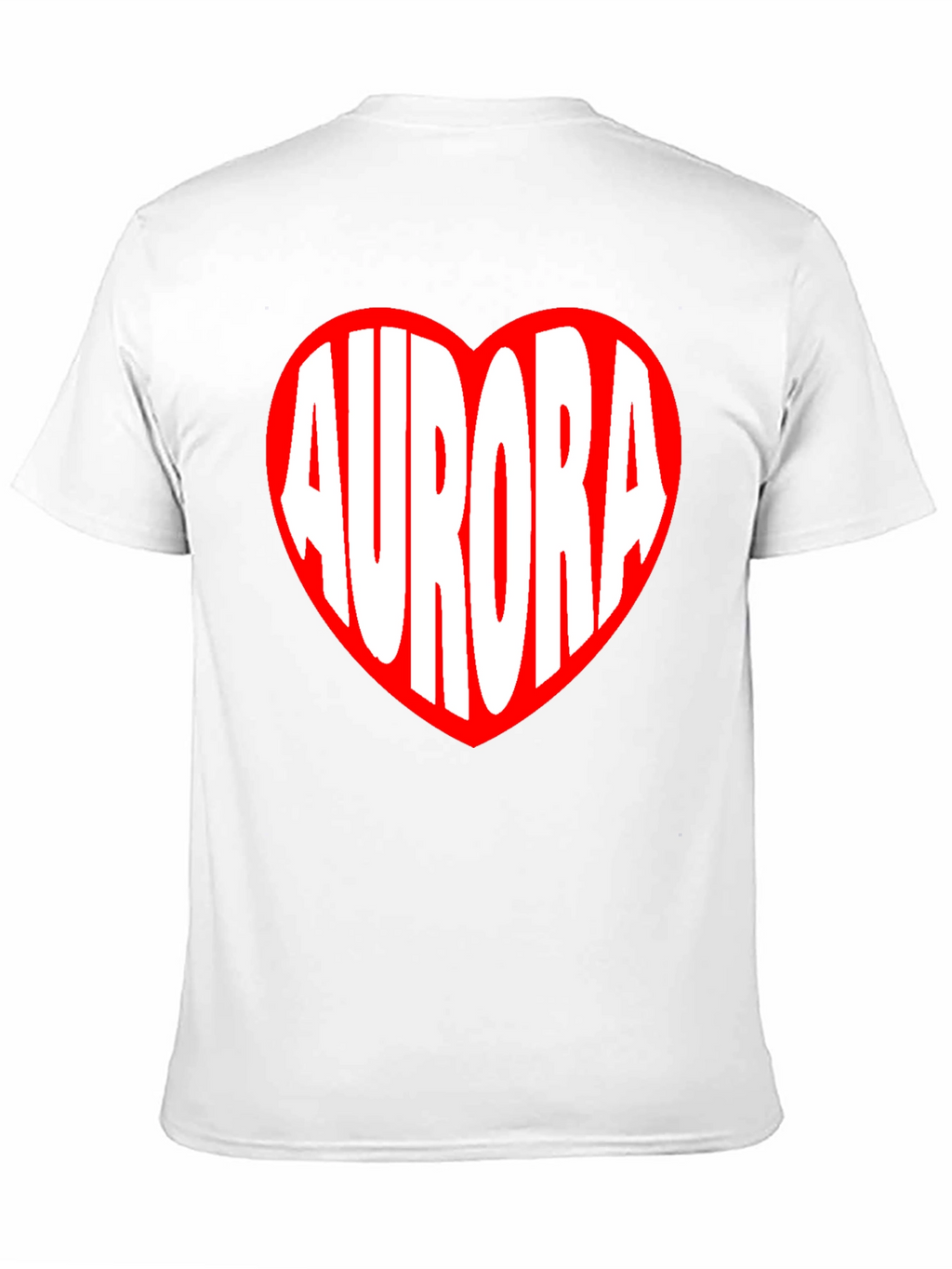 Aurora Heart Graphic Tee - Black Cotton T-Shirt