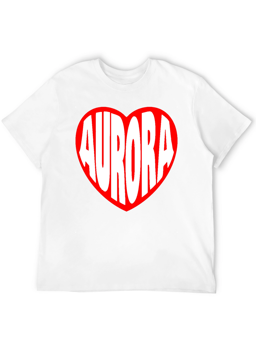 Aurora Heart Graphic Tee - Black Cotton T-Shirt