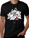 Fire Camp With Me Black Graphic Tee