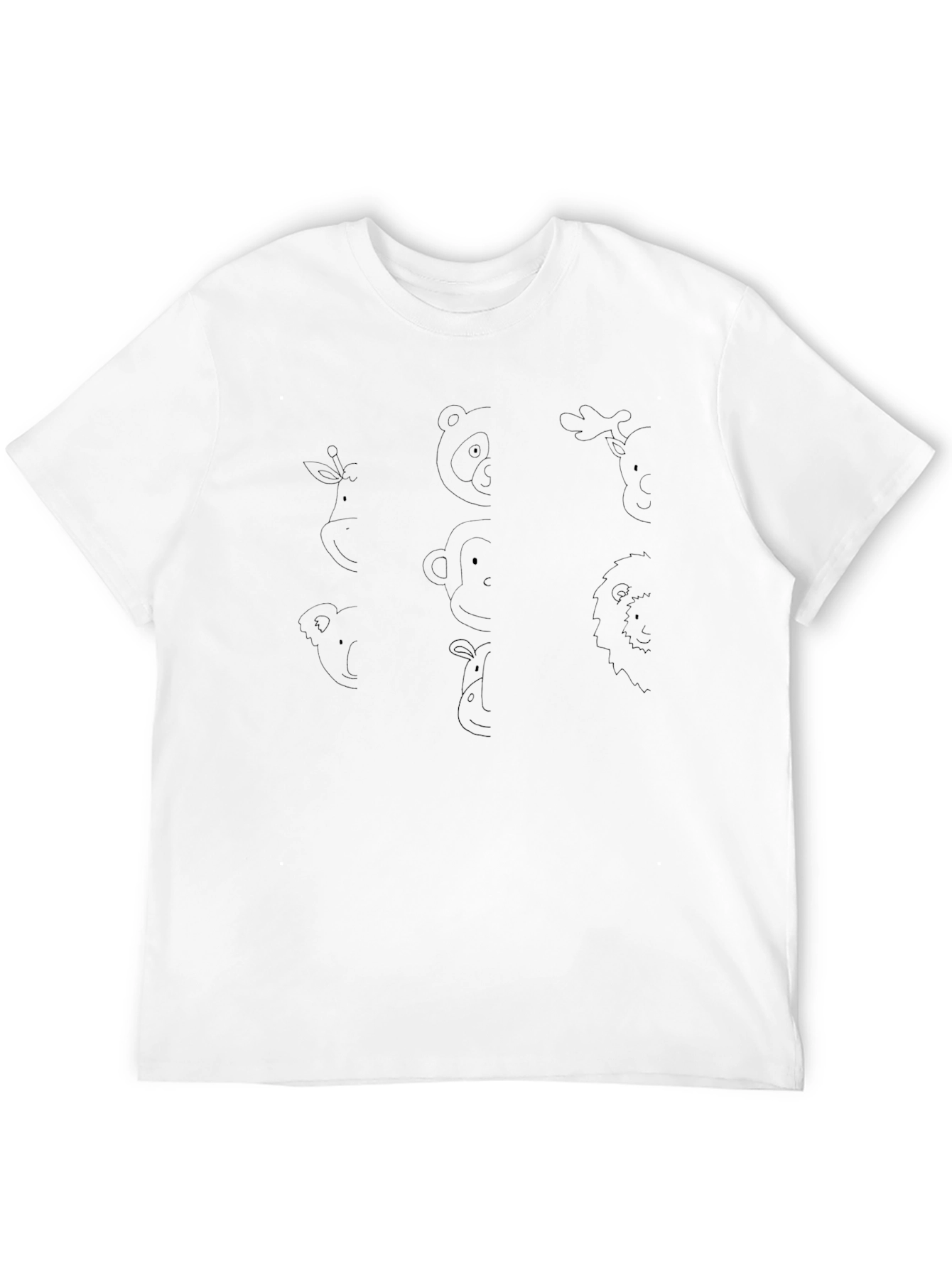Animal Outline Graphic Black T-Shirt