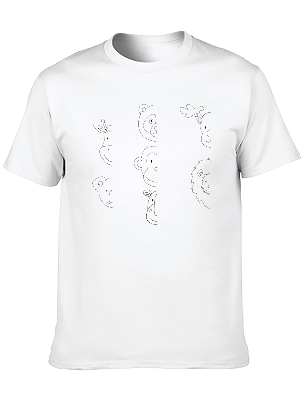 Animal Outline Graphic Black T-Shirt