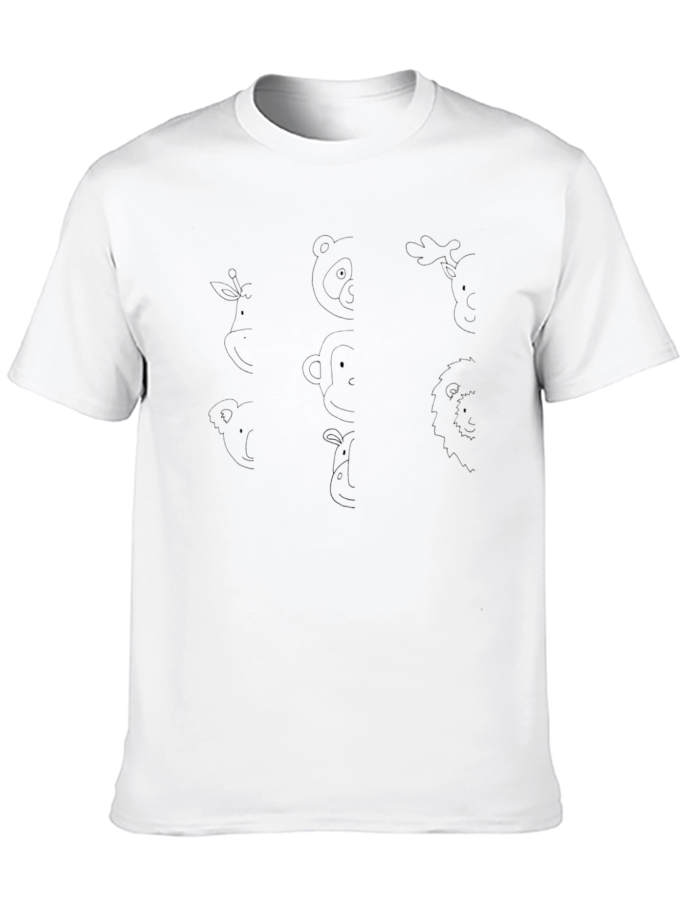 Animal Outline Graphic Black T-Shirt