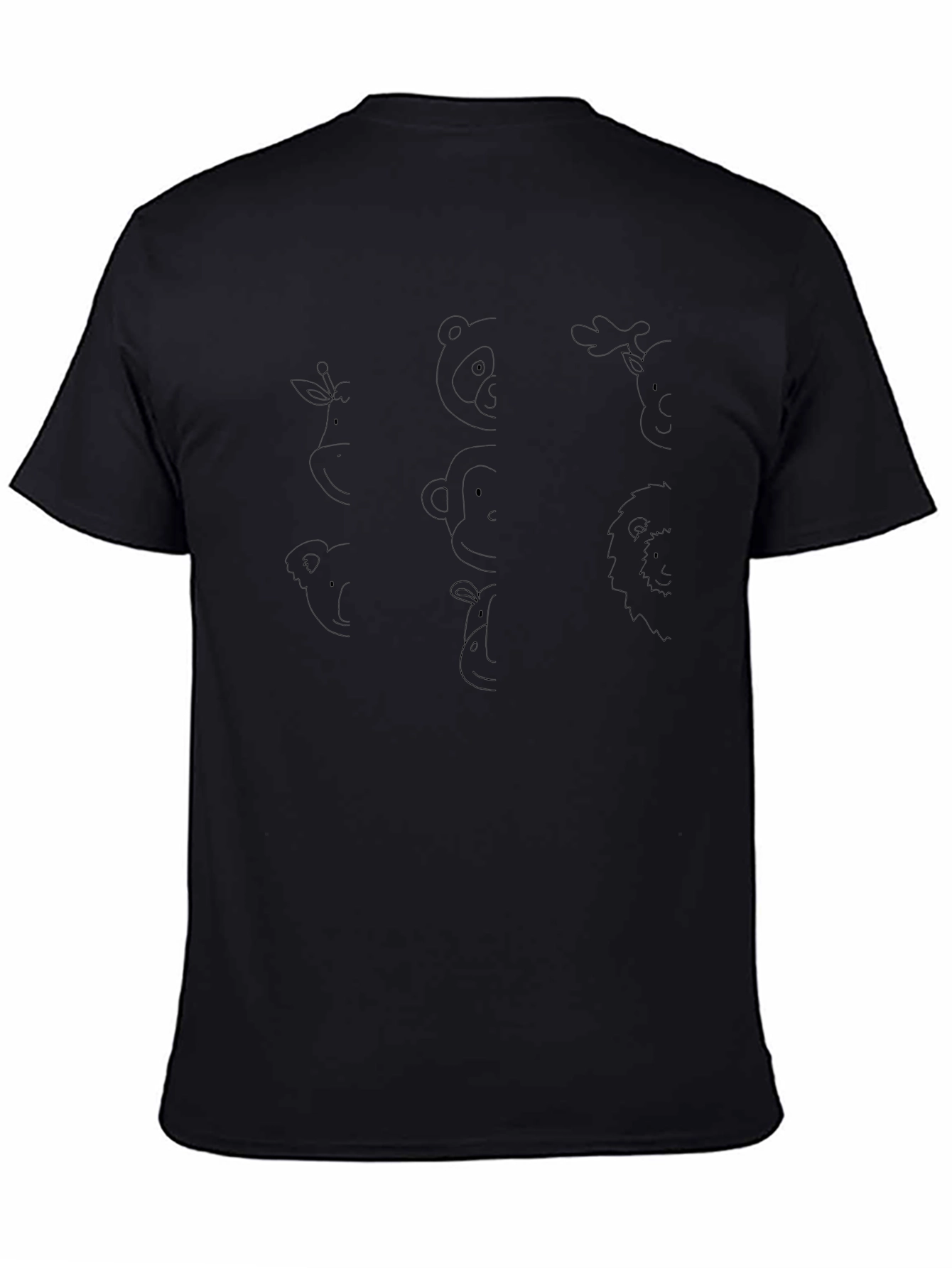 Animal Outline Graphic Black T-Shirt