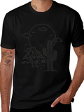 Desert Landscape Black Graphic Tee