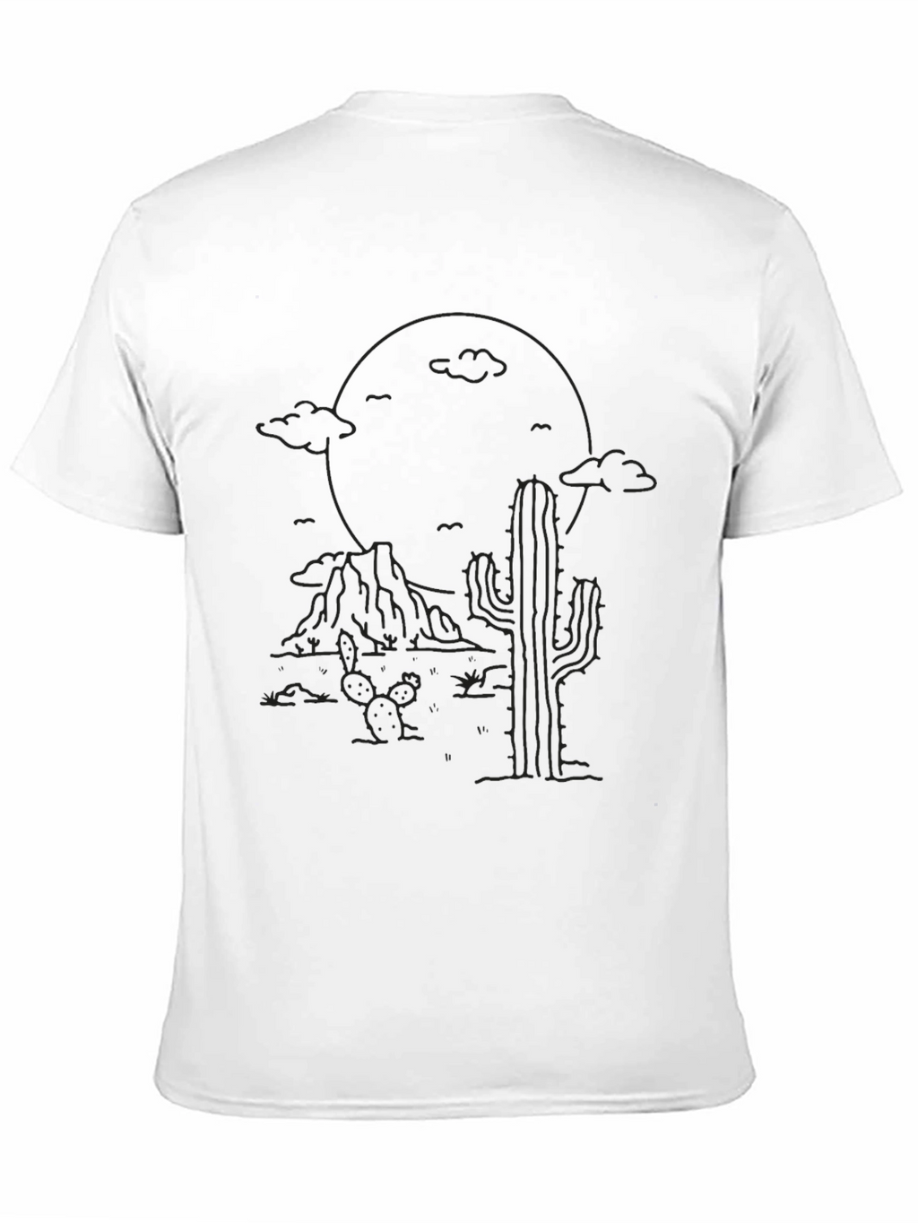 Desert Landscape Black Graphic Tee