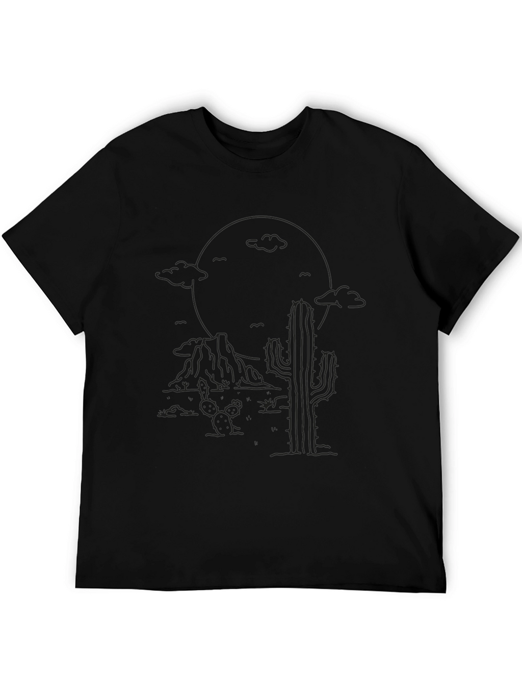 Desert Landscape Black Graphic Tee