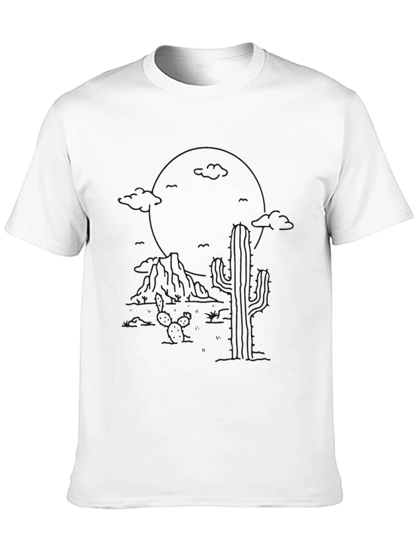 Desert Landscape Black Graphic Tee