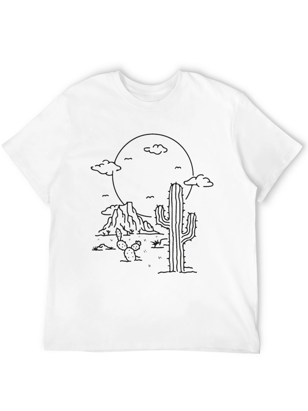Desert Landscape Black Graphic Tee