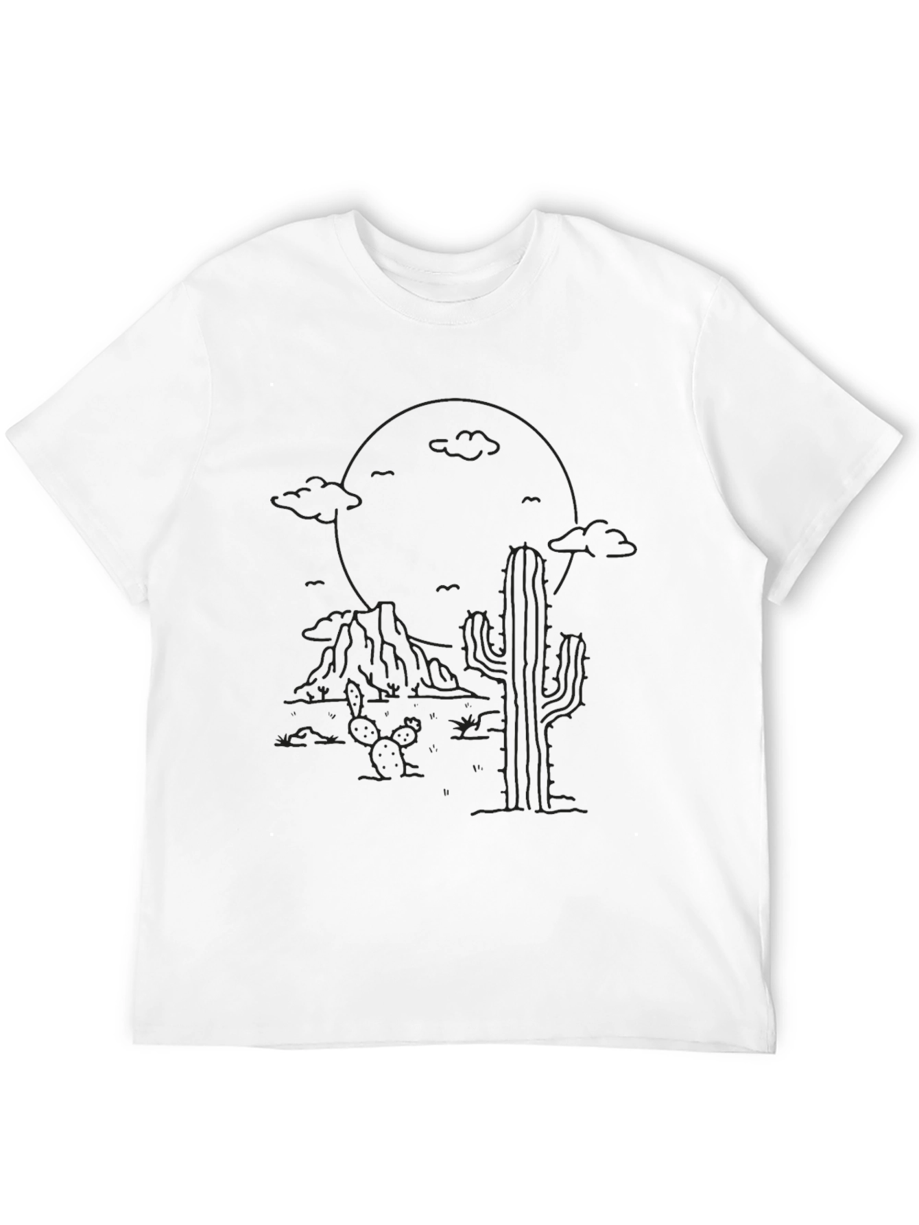 Desert Landscape Black Graphic Tee