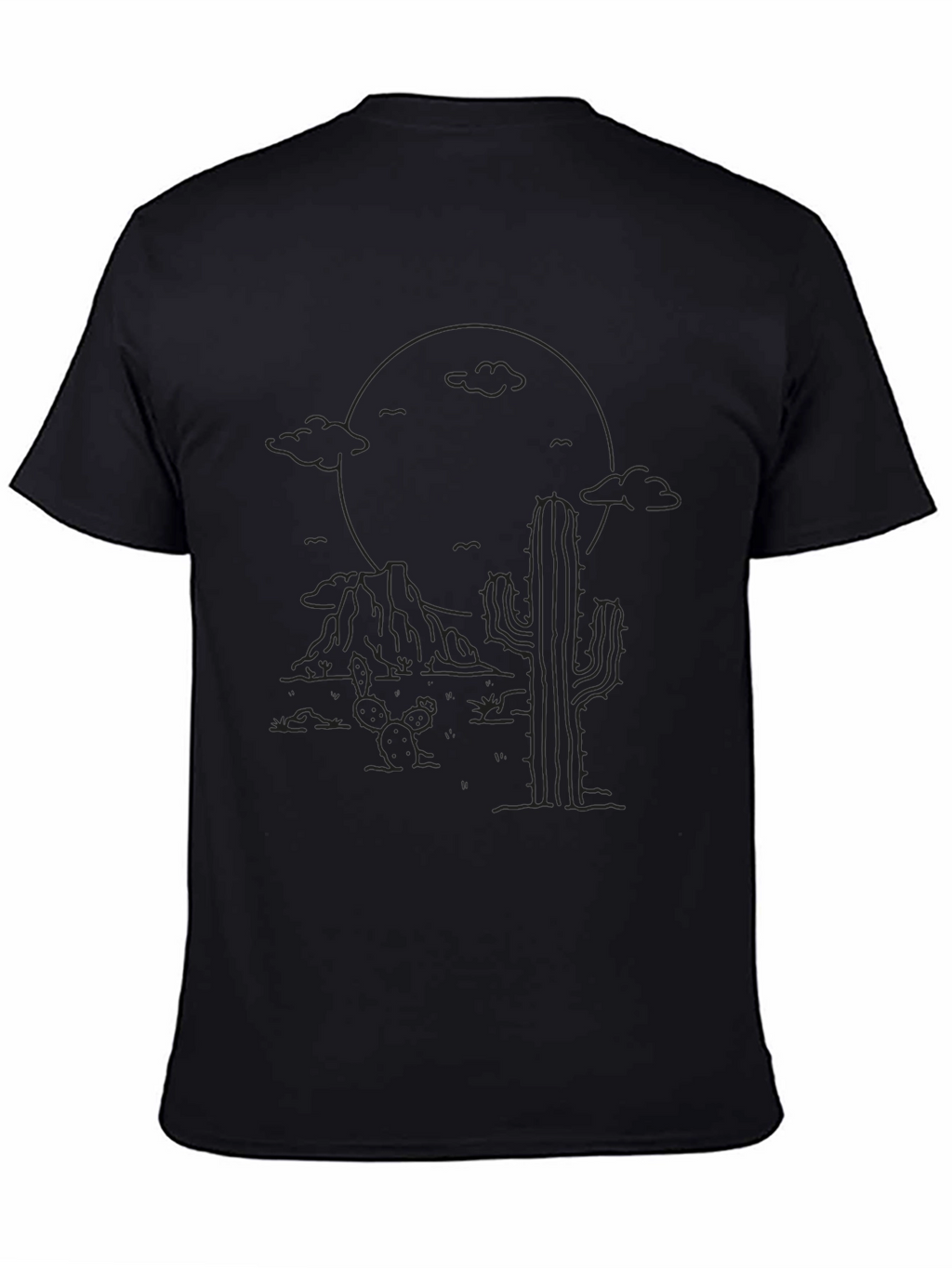 Desert Landscape Black Graphic Tee