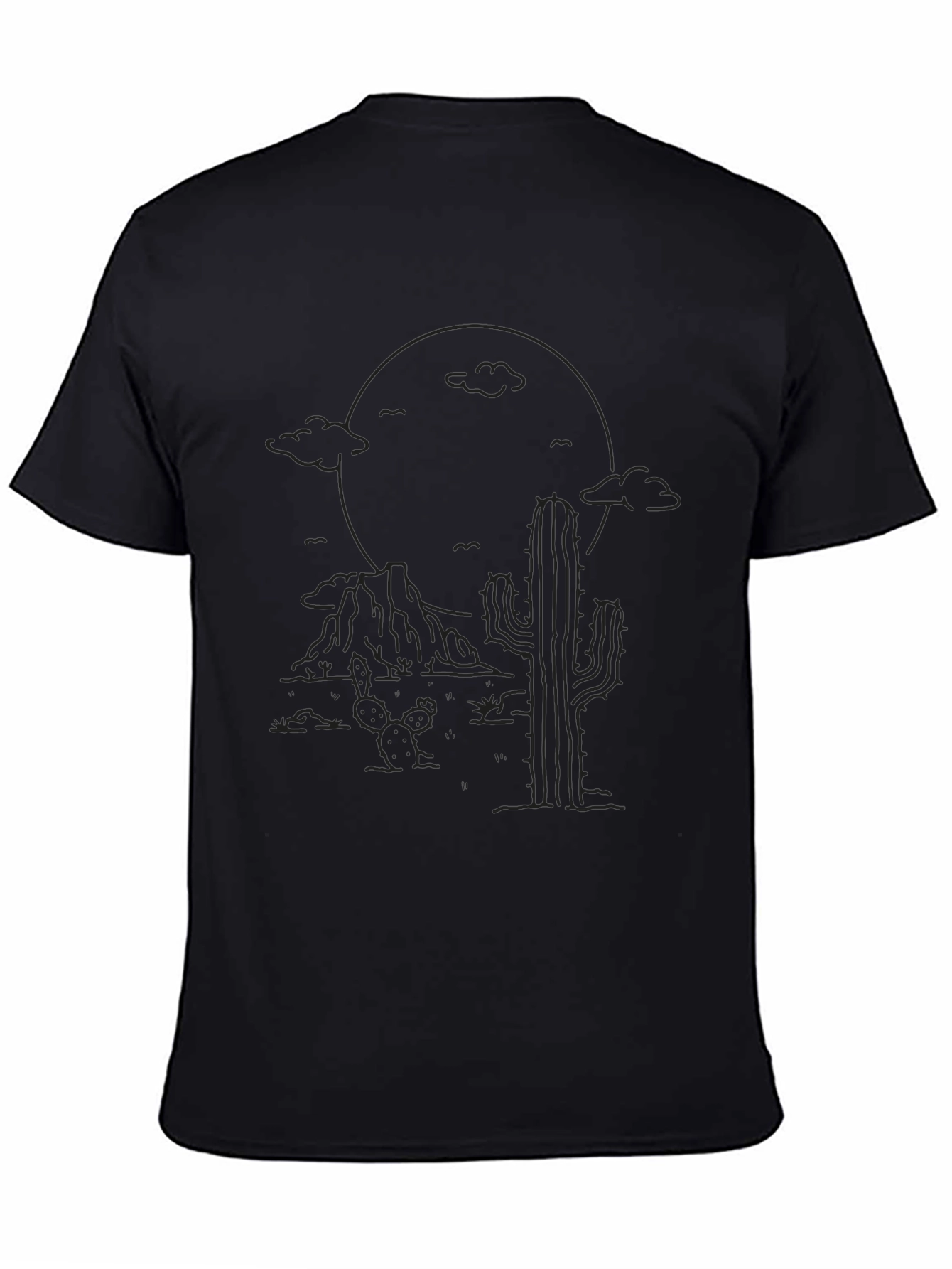 Desert Landscape Black Graphic Tee