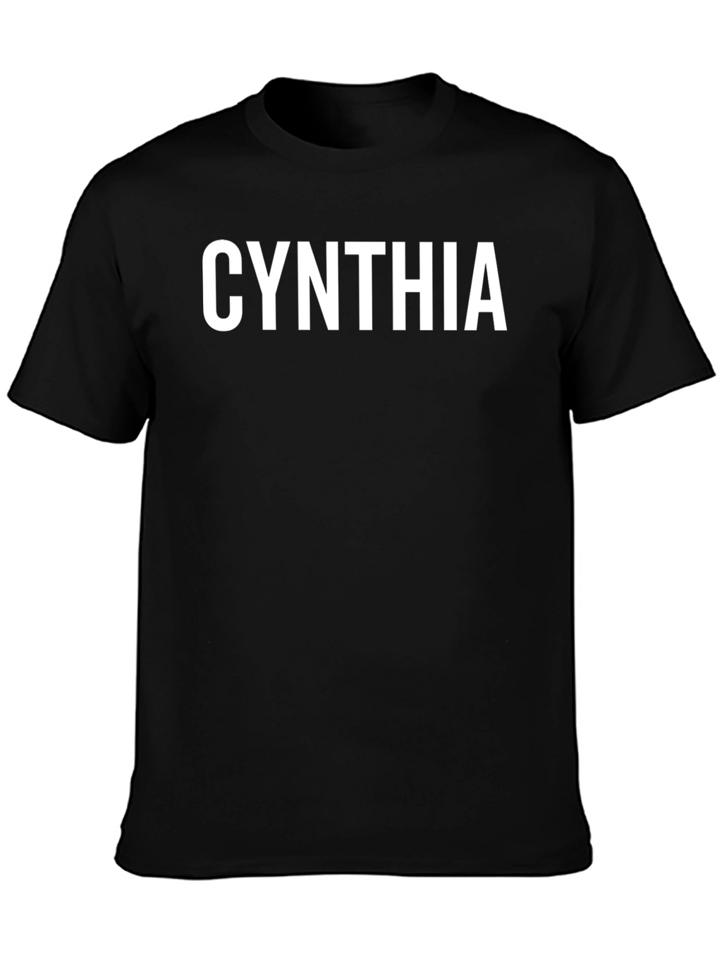 Cynthia Graphic T-Shirt - Black Crew Neck Tee