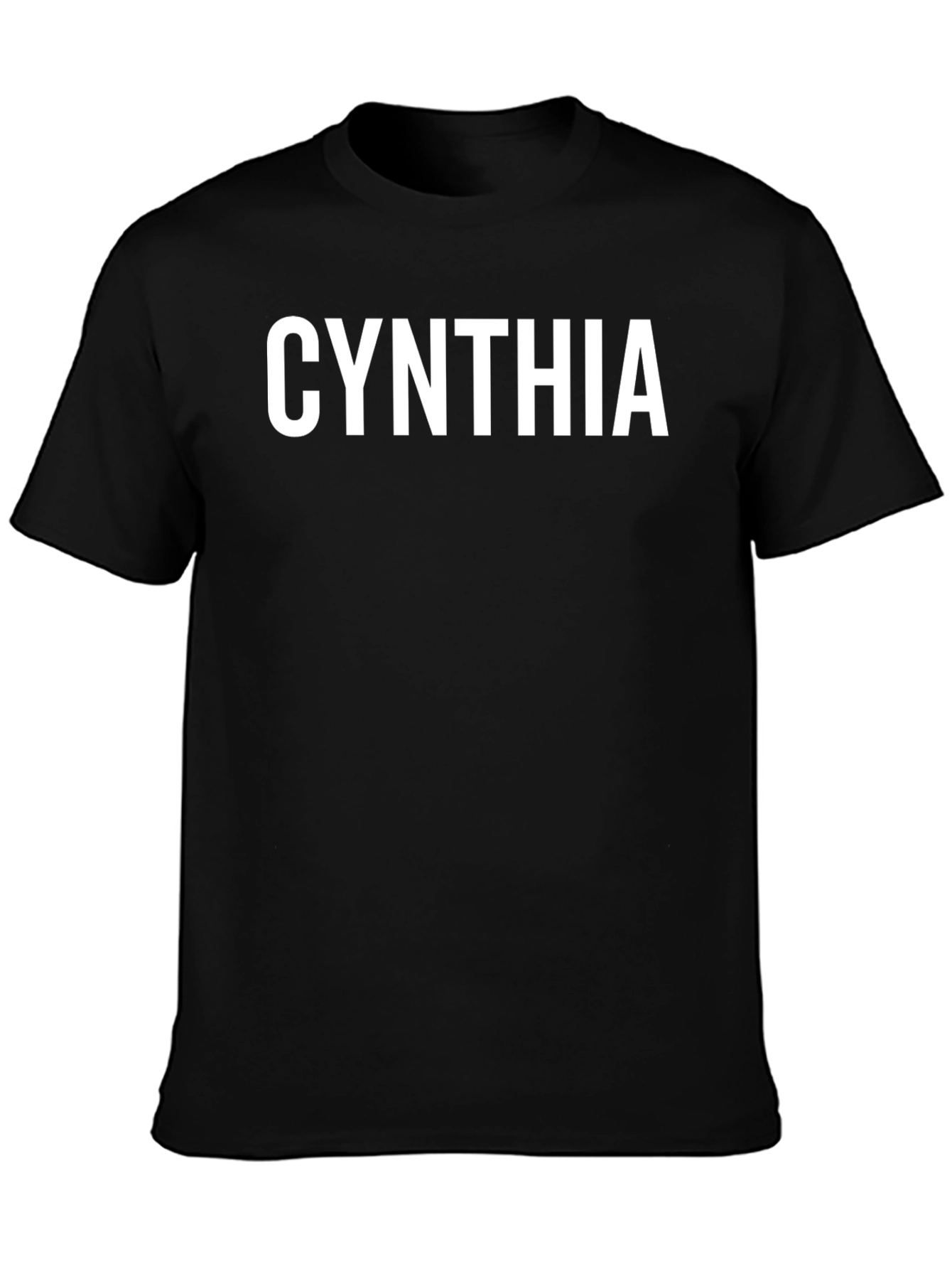 Cynthia Graphic T-Shirt - Black Crew Neck Tee
