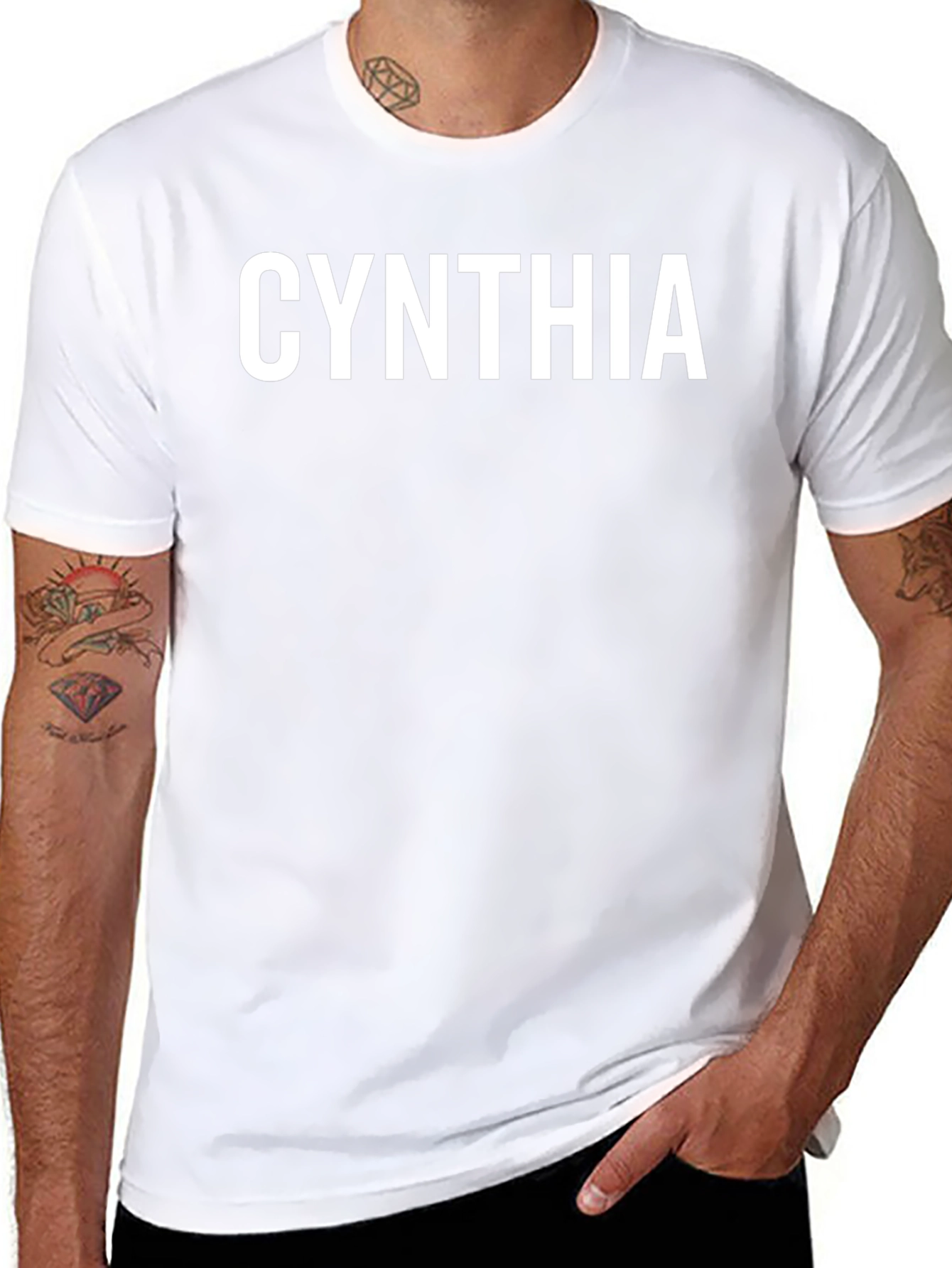 Cynthia Graphic T-Shirt - Black Crew Neck Tee