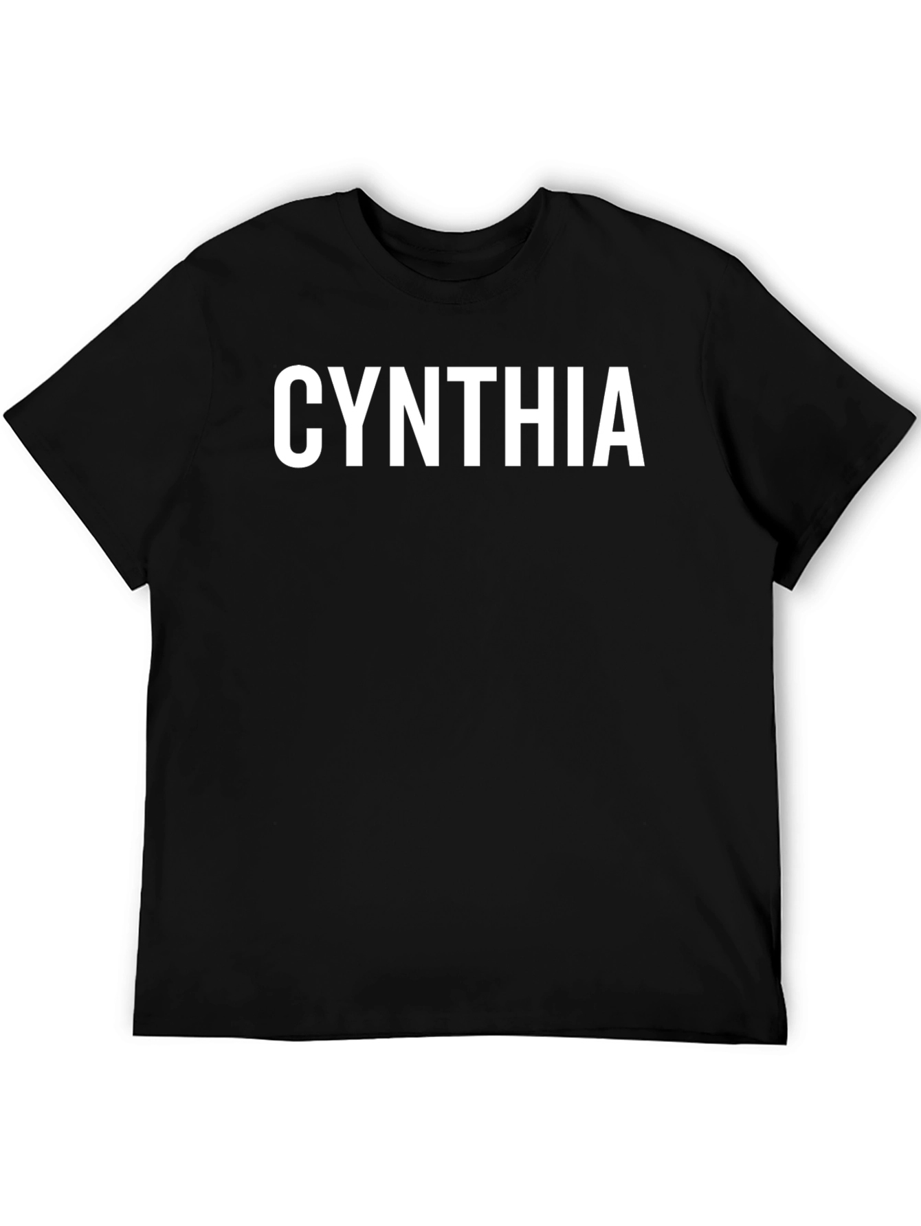 Cynthia Graphic T-Shirt - Black Crew Neck Tee