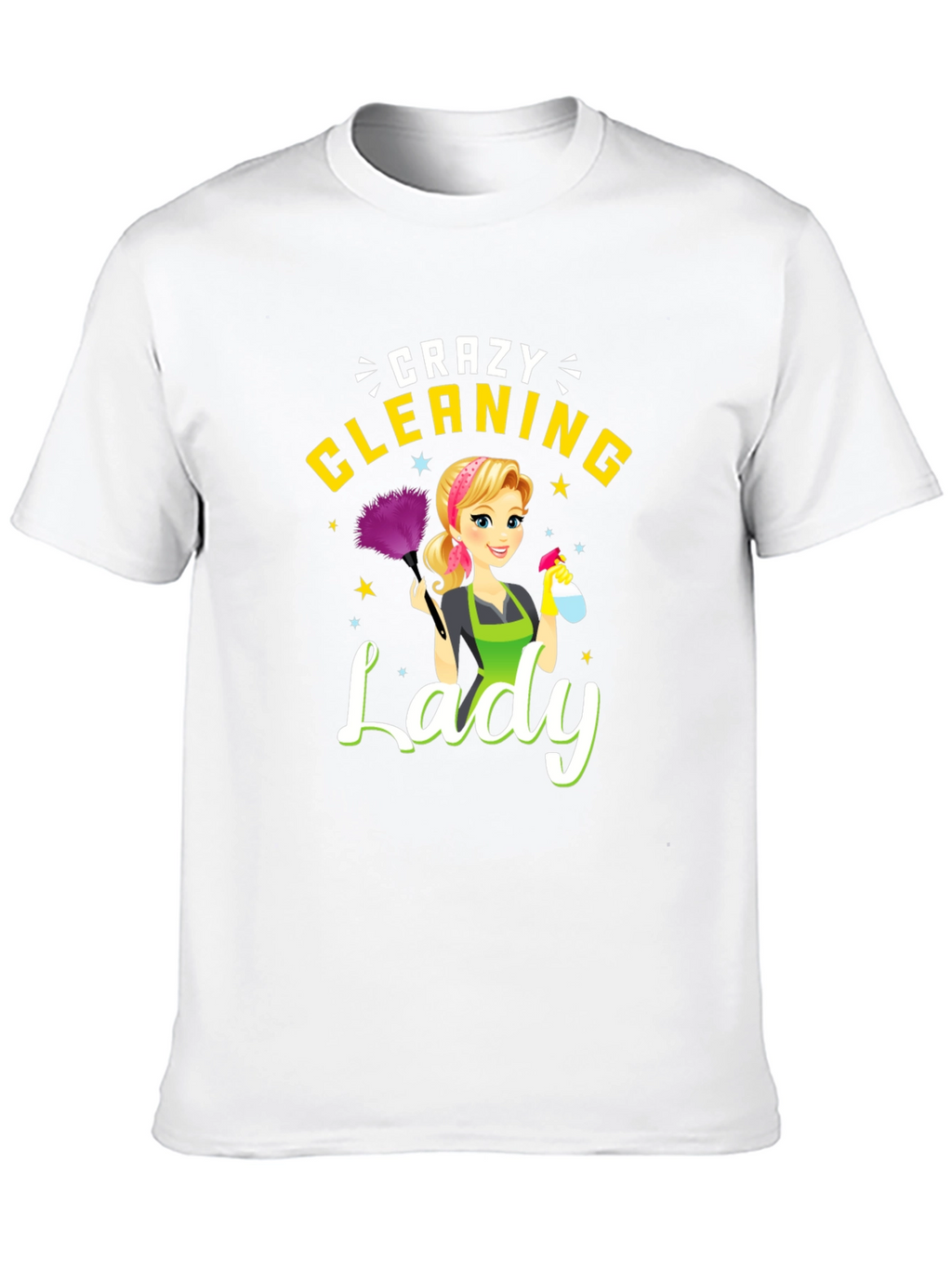 Crazy Cleaning Lady Graphic Tee