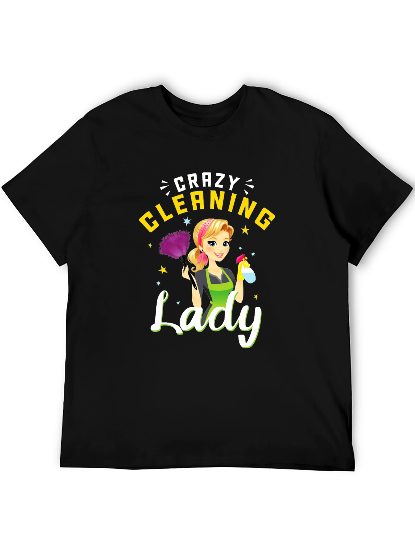 Crazy Cleaning Lady Graphic Tee