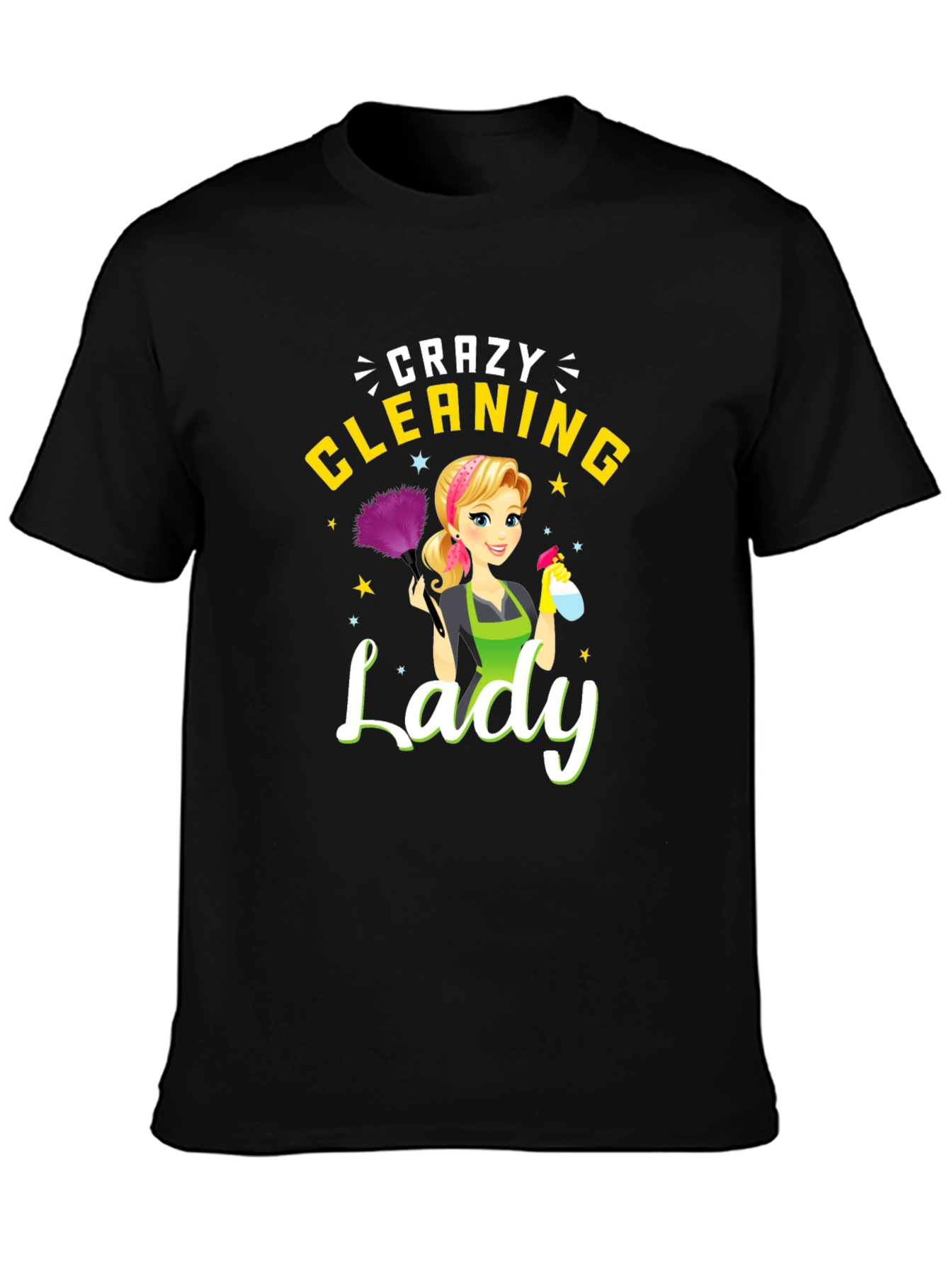 Crazy Cleaning Lady Graphic Tee
