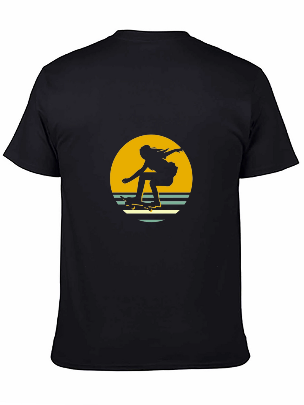Retro Skater Graphic Tee - Black