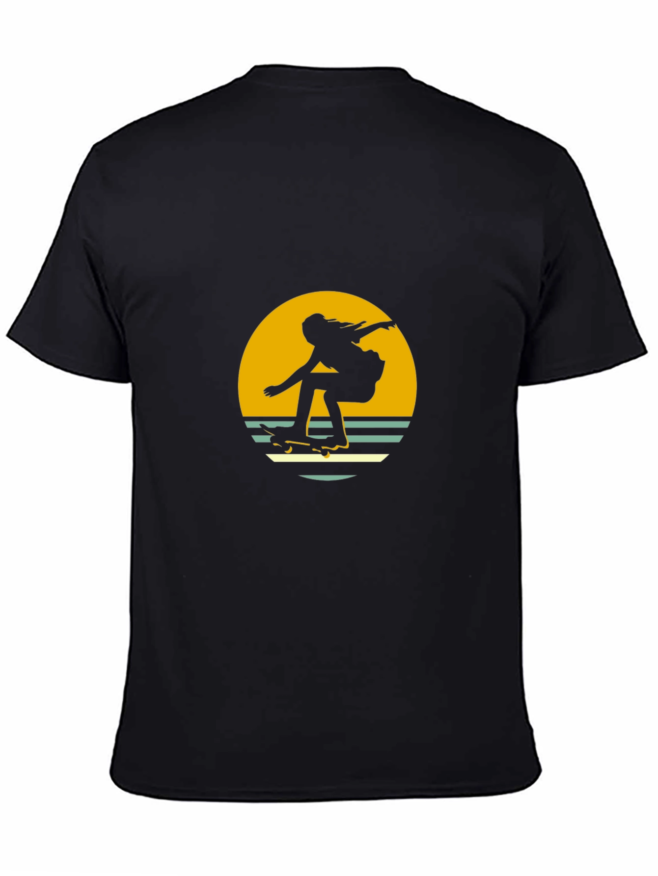 Retro Skater Graphic Tee - Black
