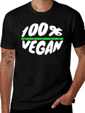 100% Vegan Graphic Tee - Black