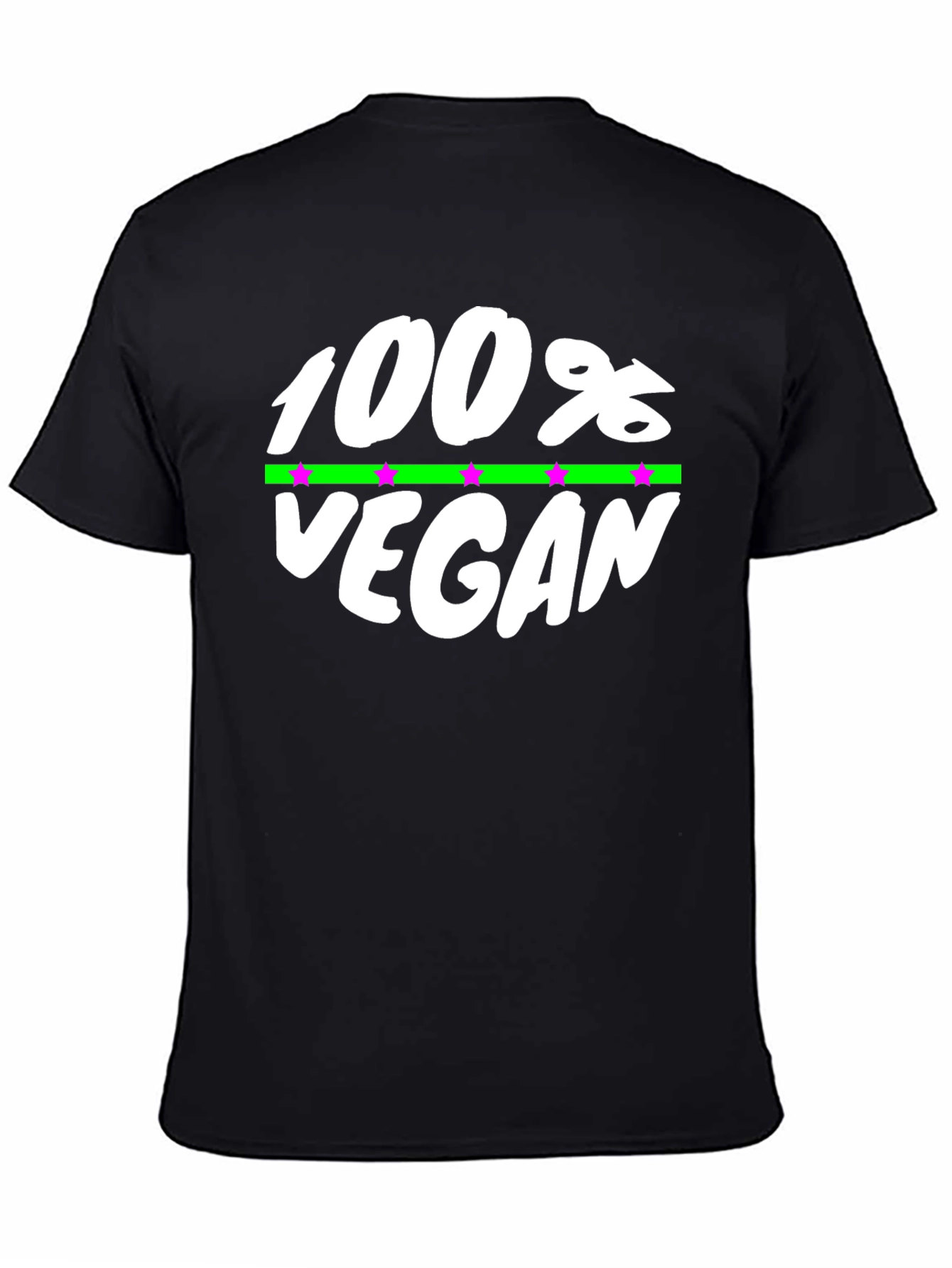 100% Vegan Graphic Tee - Black