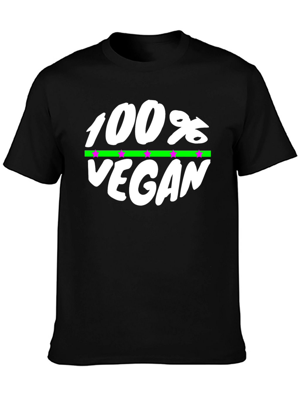 100% Vegan Graphic Tee - Black