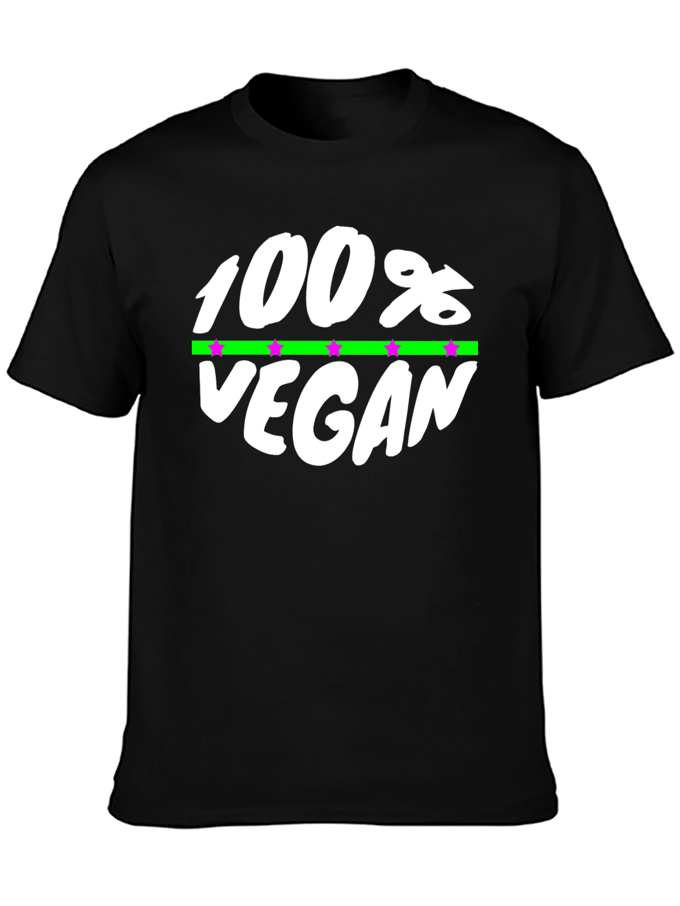 100% Vegan Graphic Tee - Black