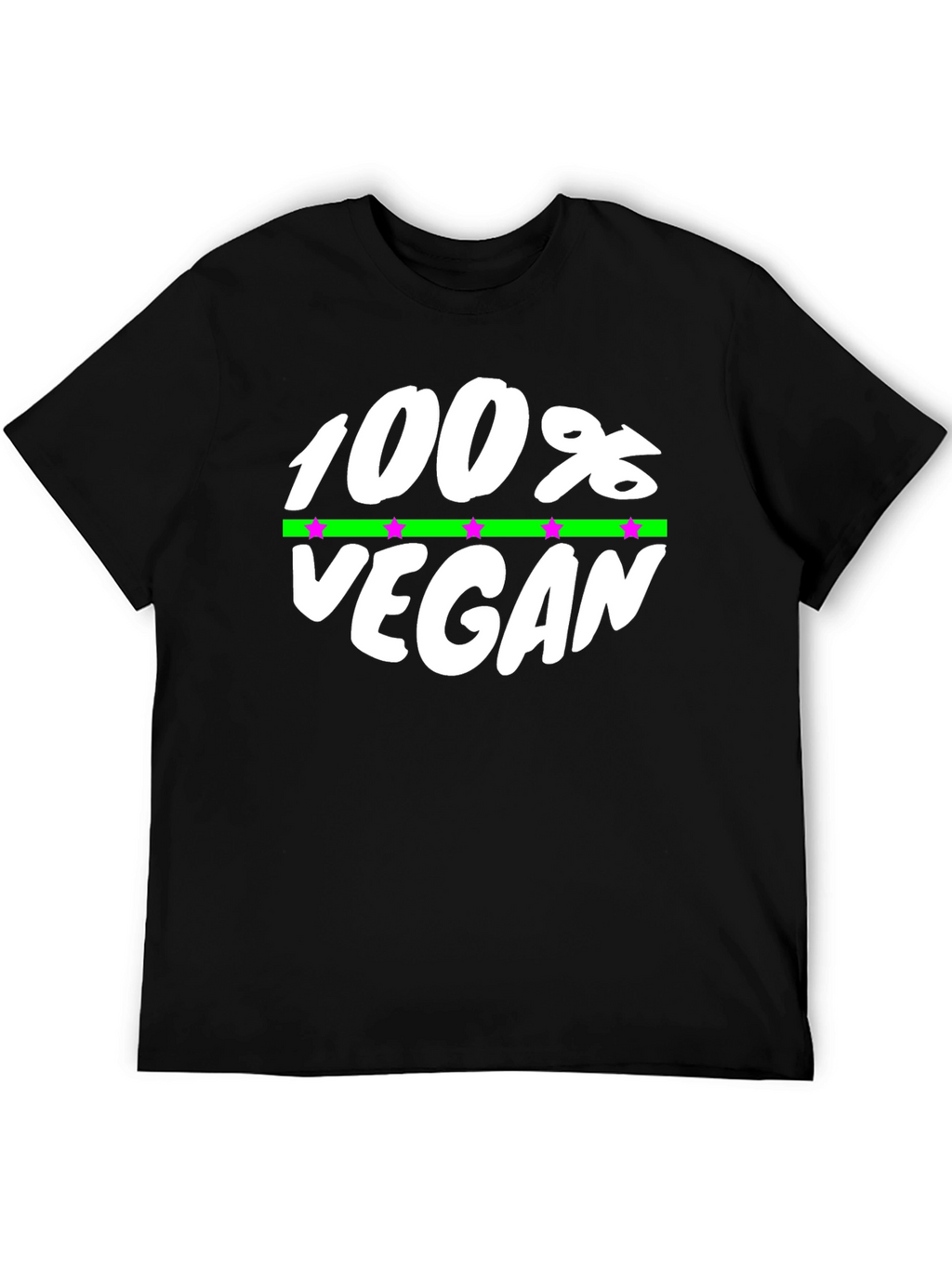 100% Vegan Graphic Tee - Black
