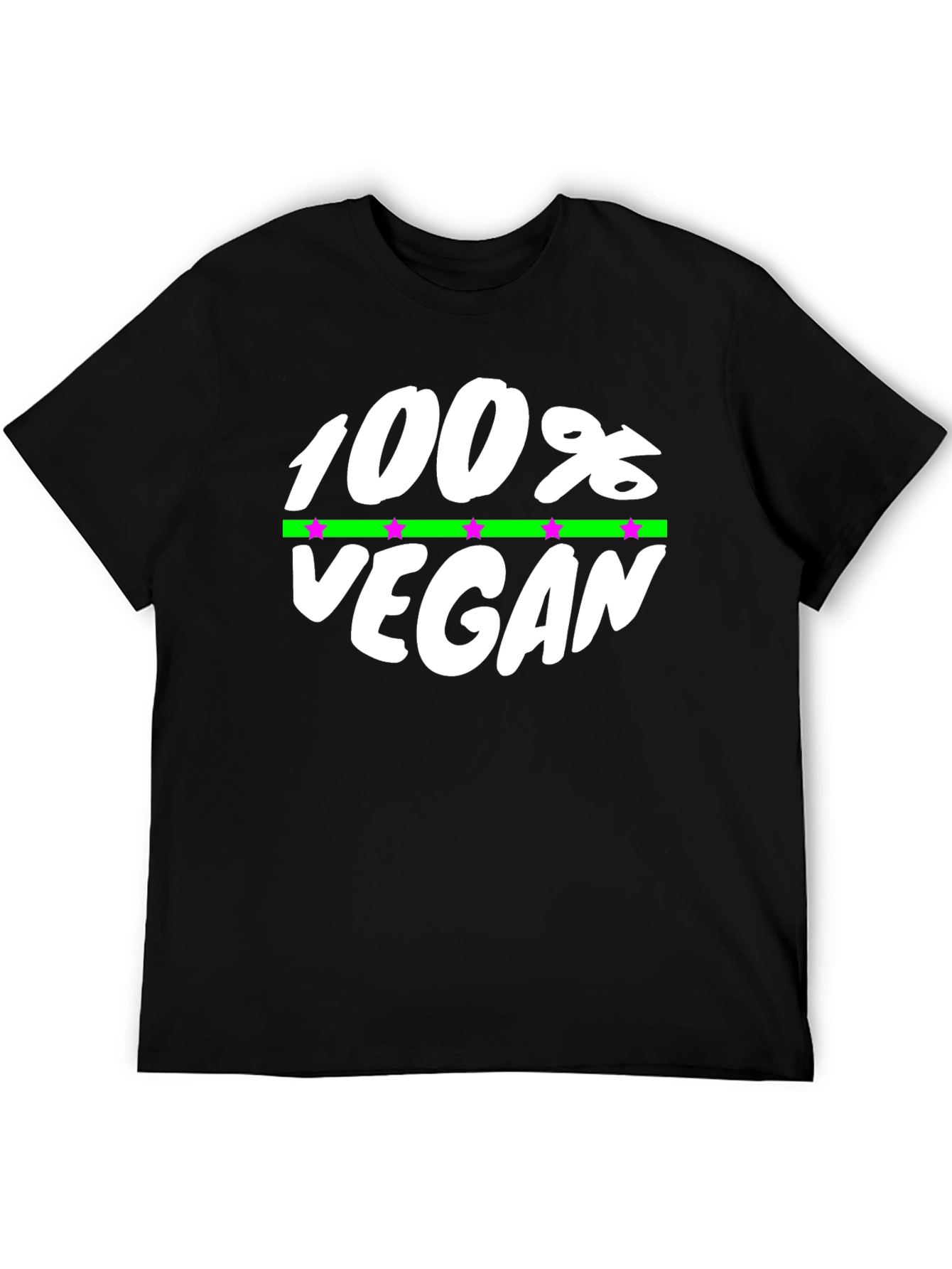 100% Vegan Graphic Tee - Black