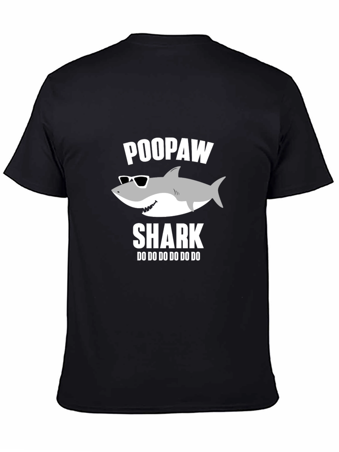 Poopaw Shark Graphic T-Shirt - Dad Grandfather Gift
