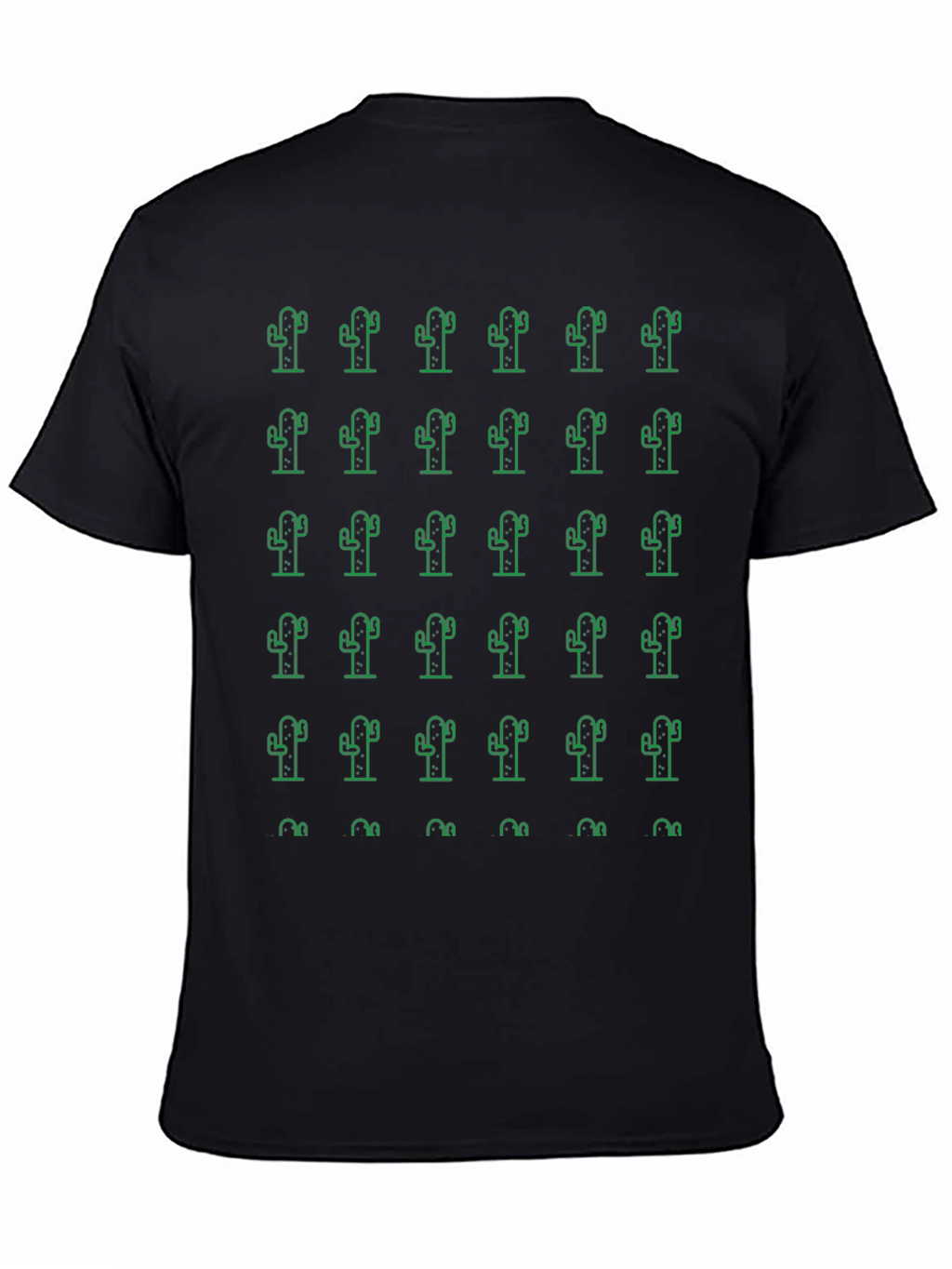 Cactus Pattern Crew Neck T-Shirt