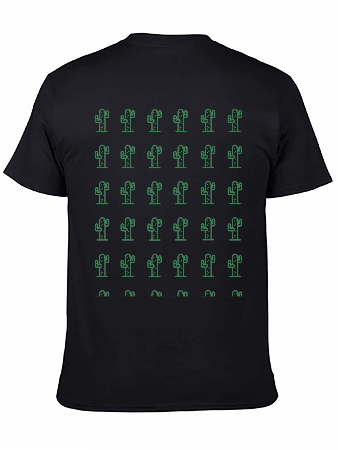 Cactus Pattern Crew Neck T-Shirt