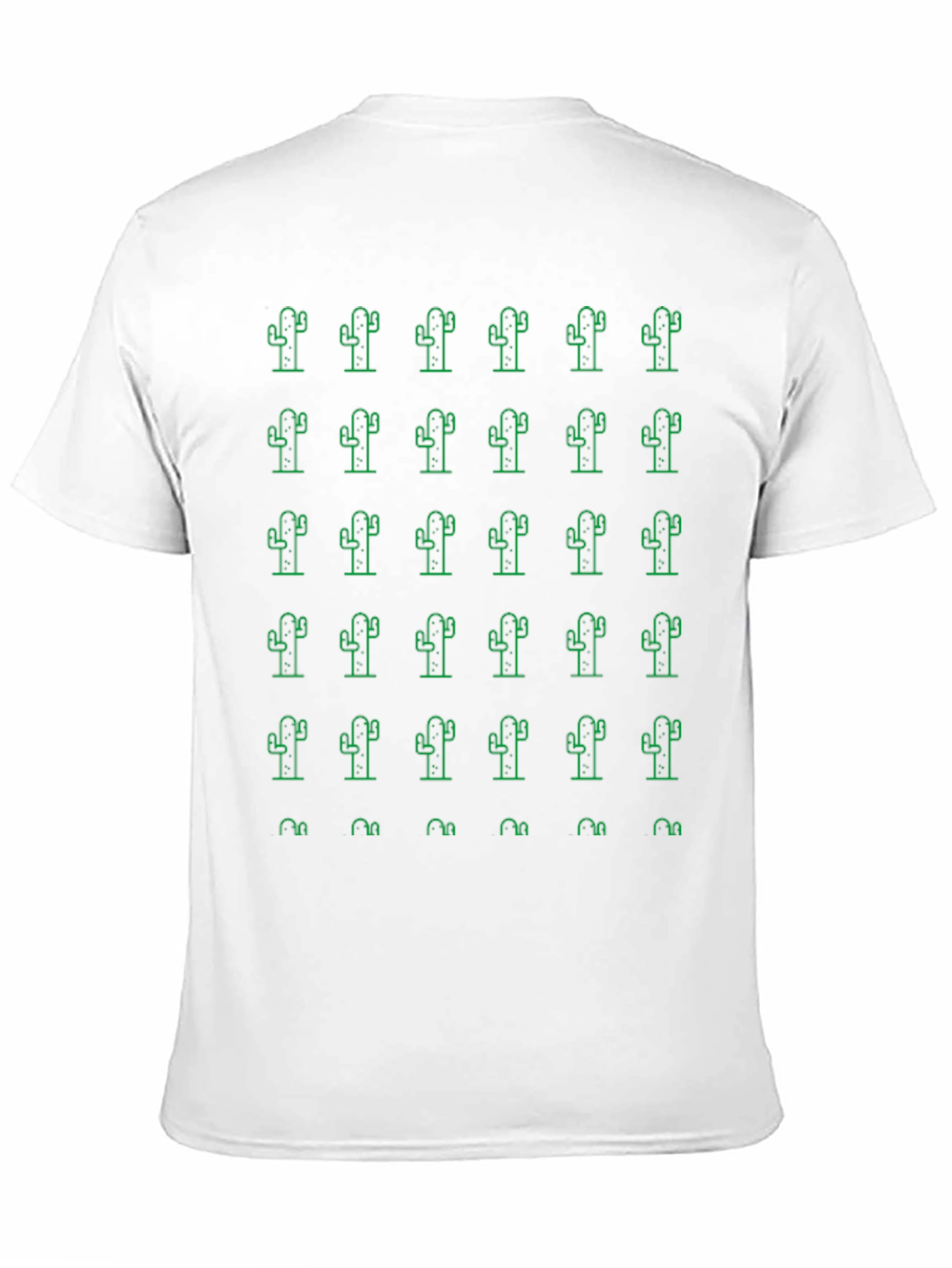 Cactus Pattern Crew Neck T-Shirt