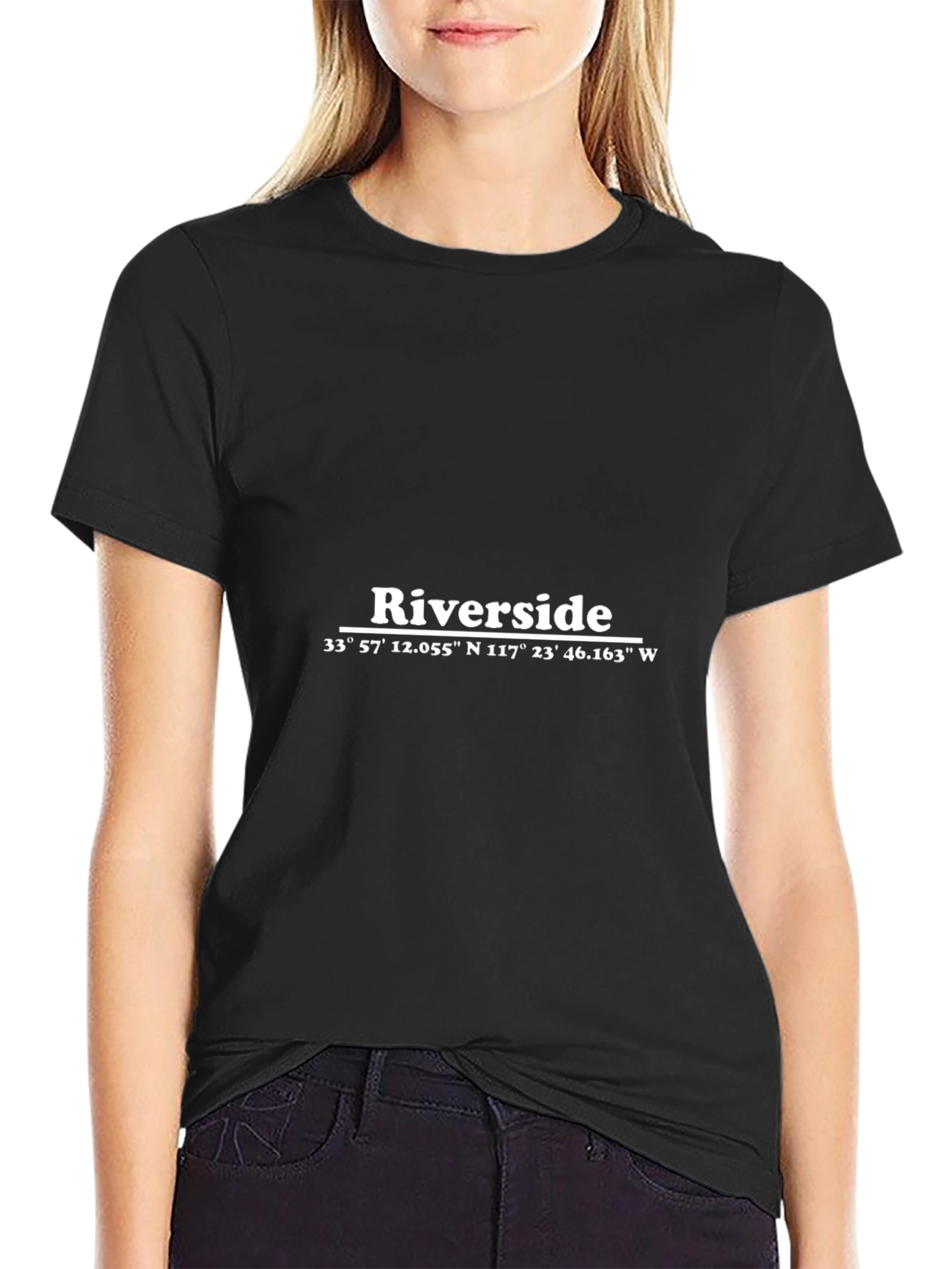 Riverside Coordinates Graphic Tee - Unisex Black T-Shirt