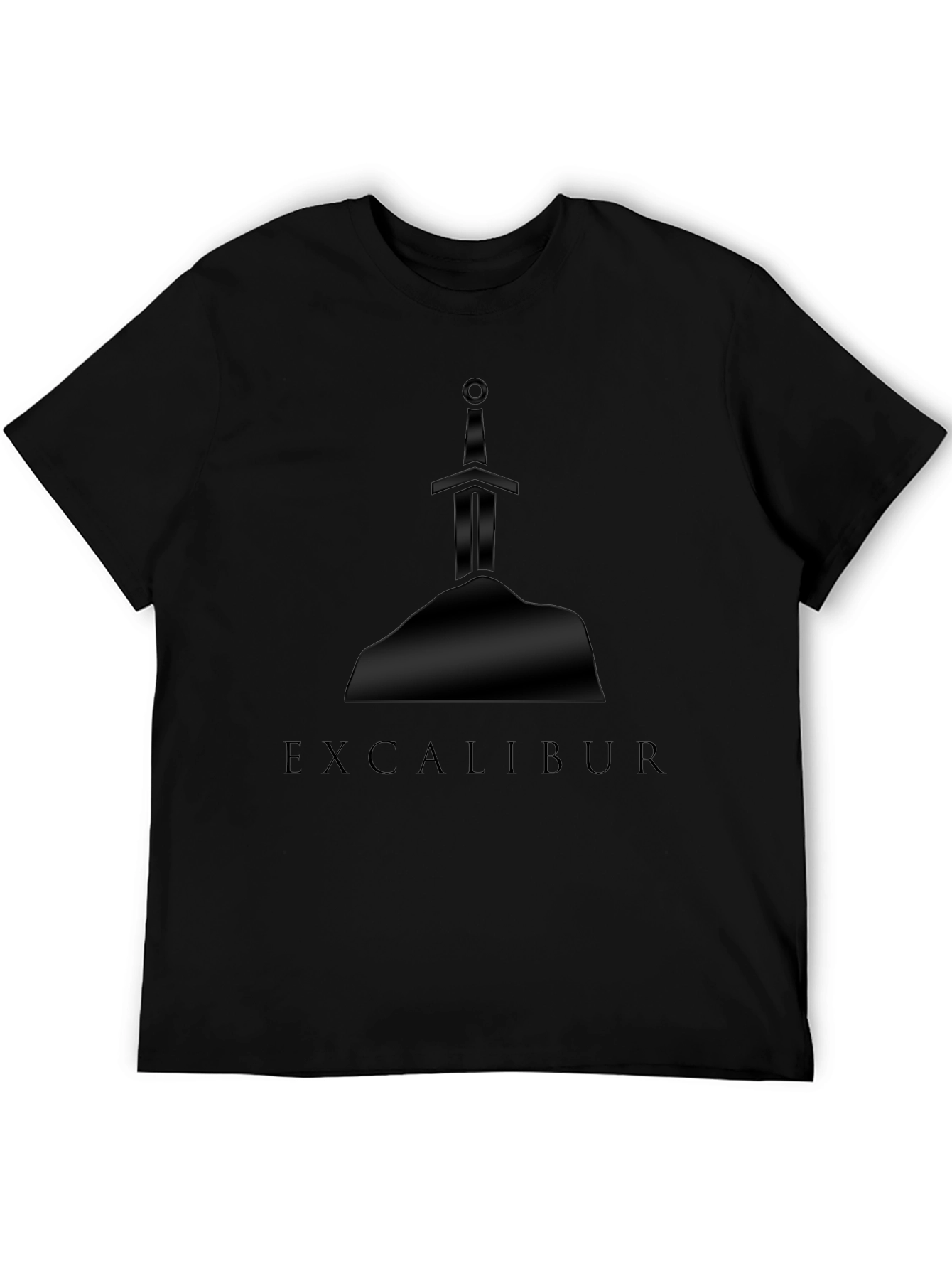 Excalibur Sword in Stone Graphic Tee - Black