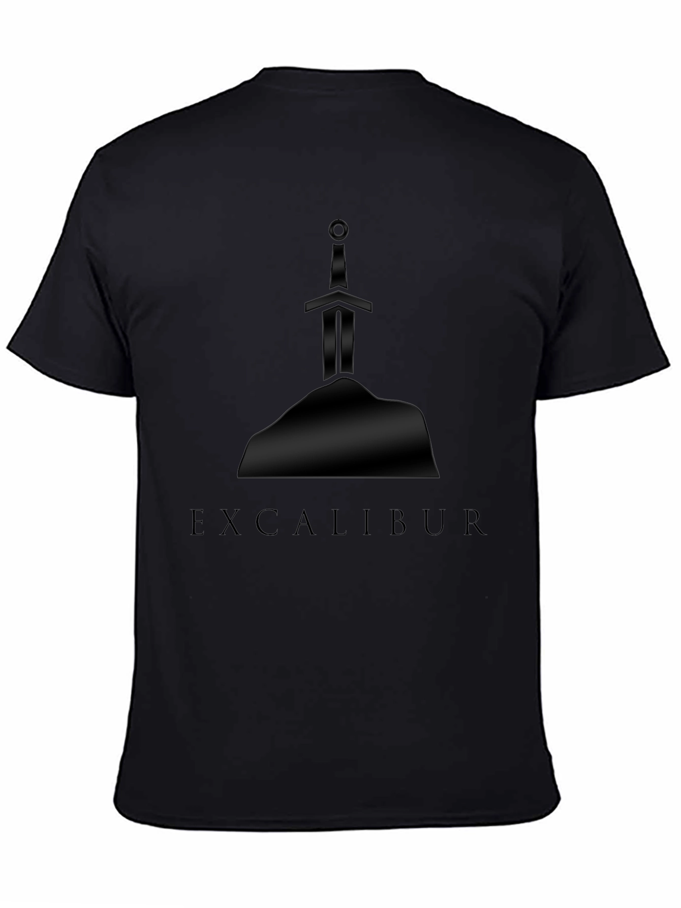 Excalibur Sword in Stone Graphic Tee - Black