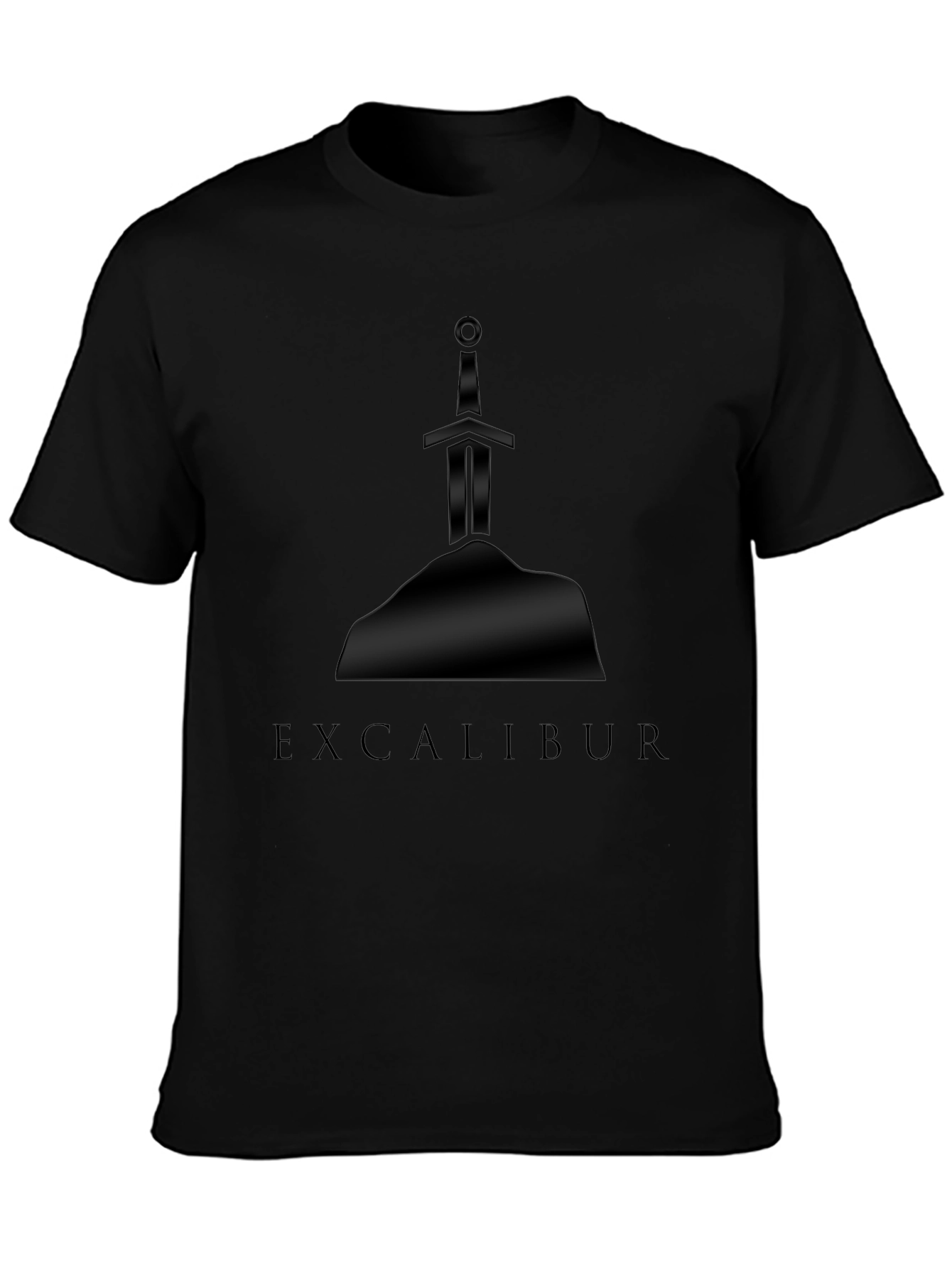 Excalibur Sword in Stone Graphic Tee - Black