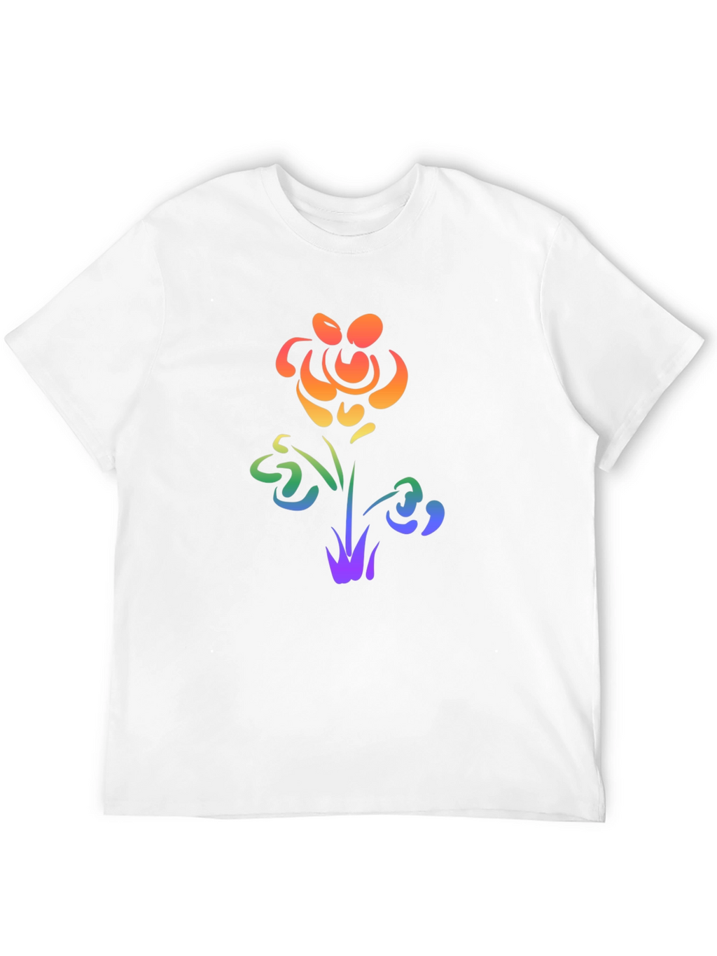 Rainbow Flower Graphic Tee - Pride Apparel