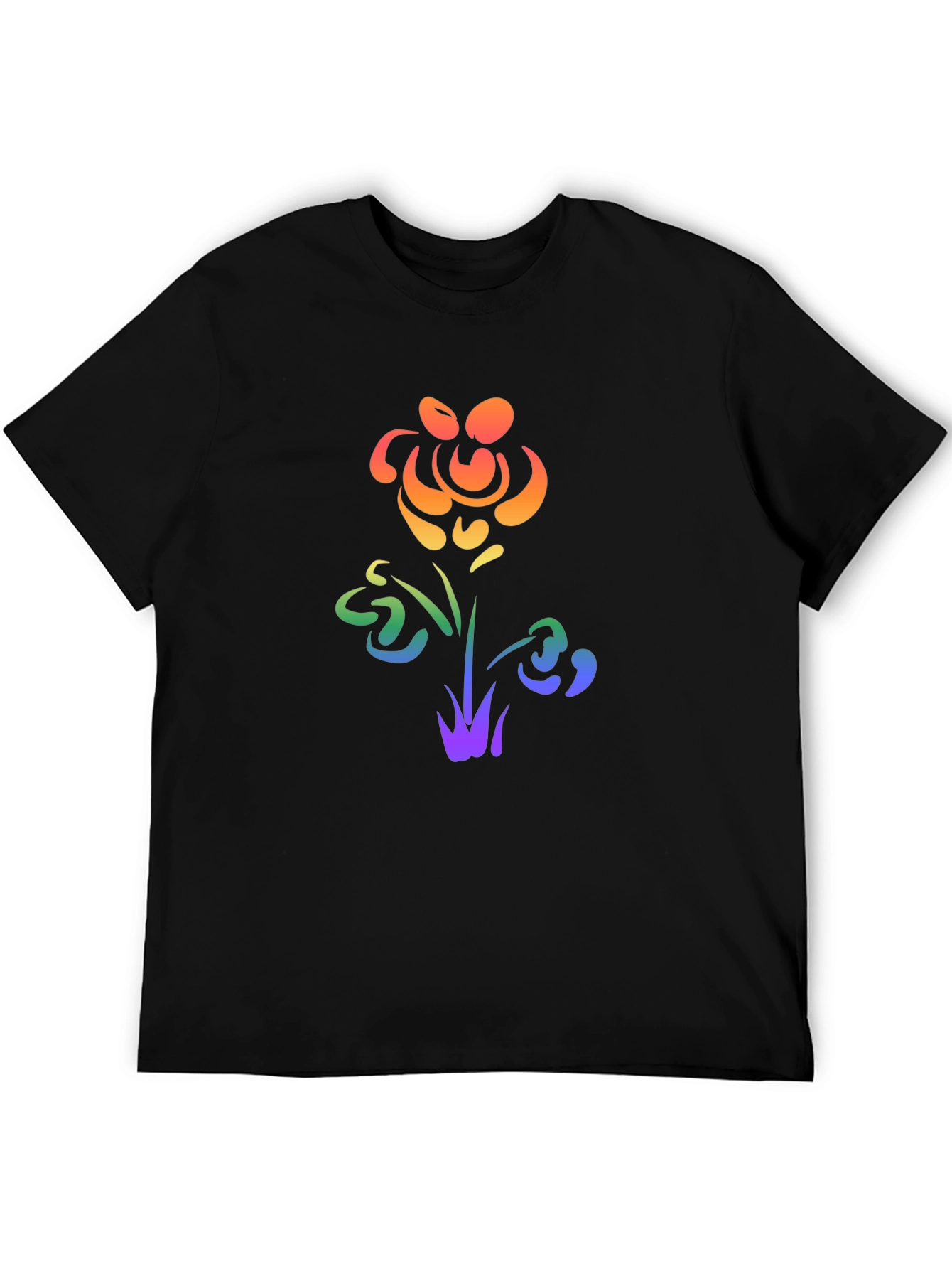 Rainbow Flower Graphic Tee - Pride Apparel
