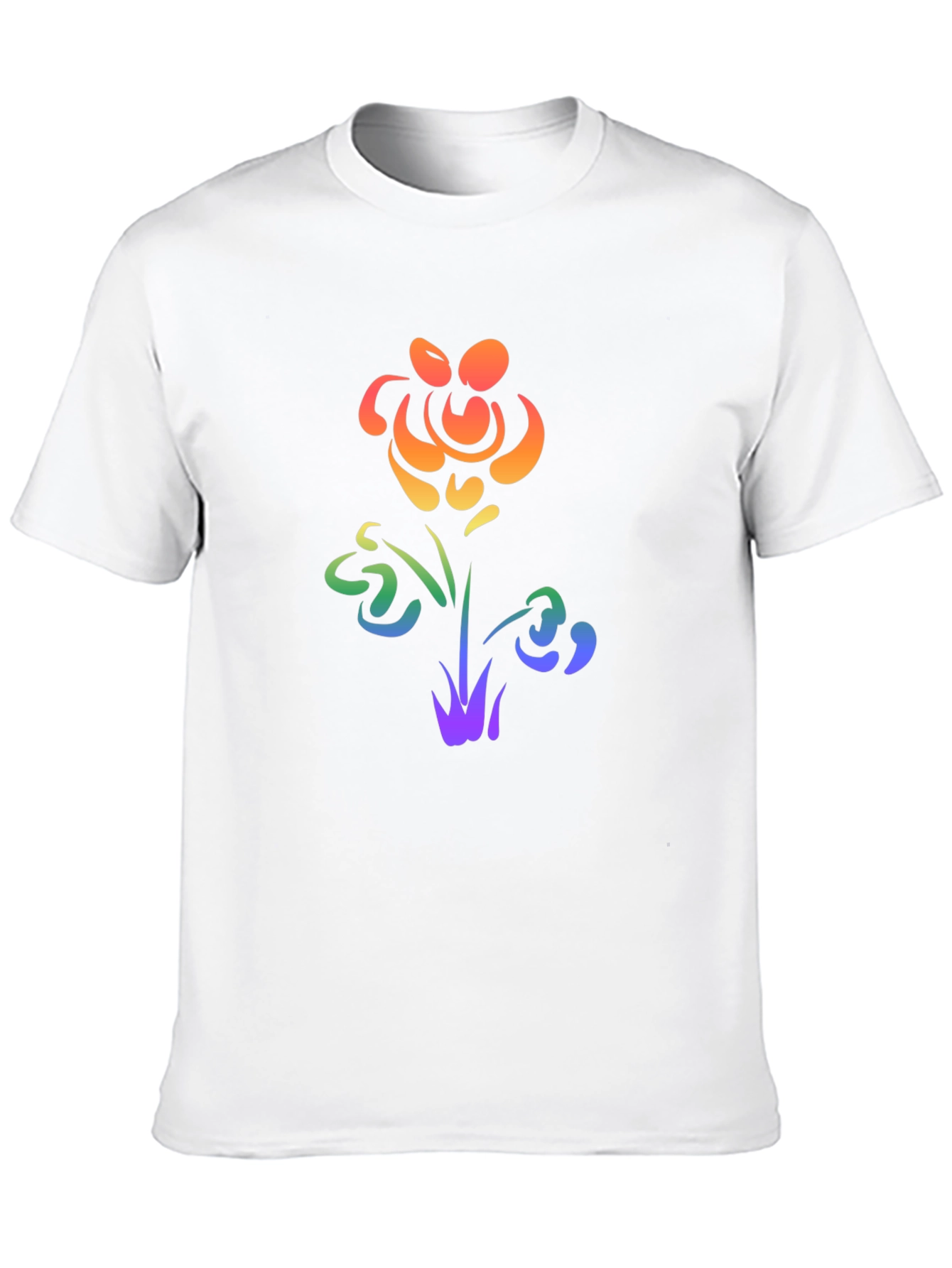 Rainbow Flower Graphic Tee - Pride Apparel