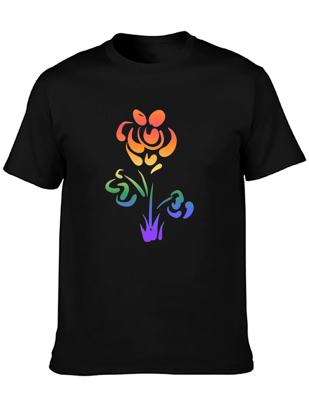Rainbow Flower Graphic Tee - Pride Apparel