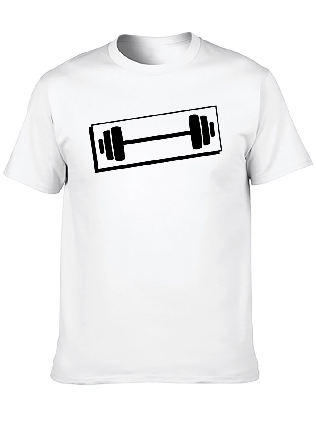 Workout Barbell Graphic Black T-Shirt